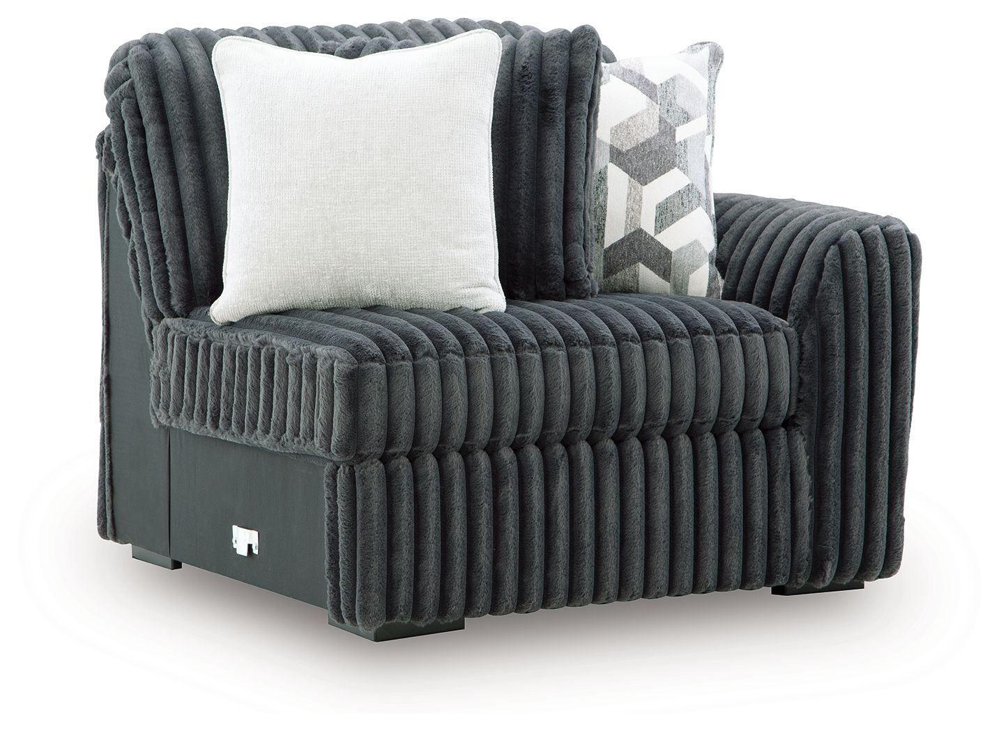 Midnight-Madness - RAF Corner Chair - Gunmetal - Urban Living Furniture (Los Angeles, CA)