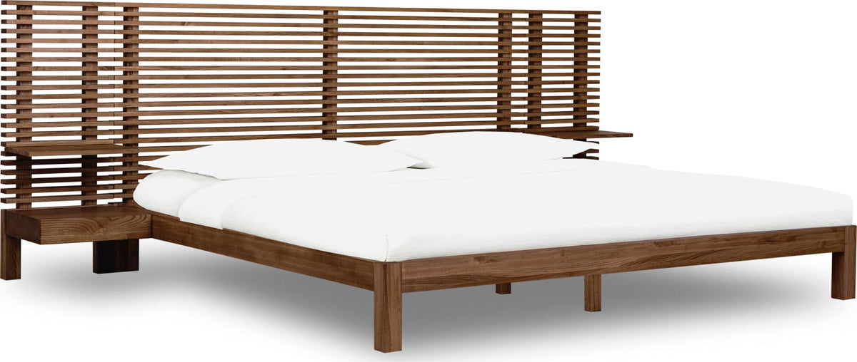 Tanner - Solid Ash Wall Bed With Integrated Nightstands