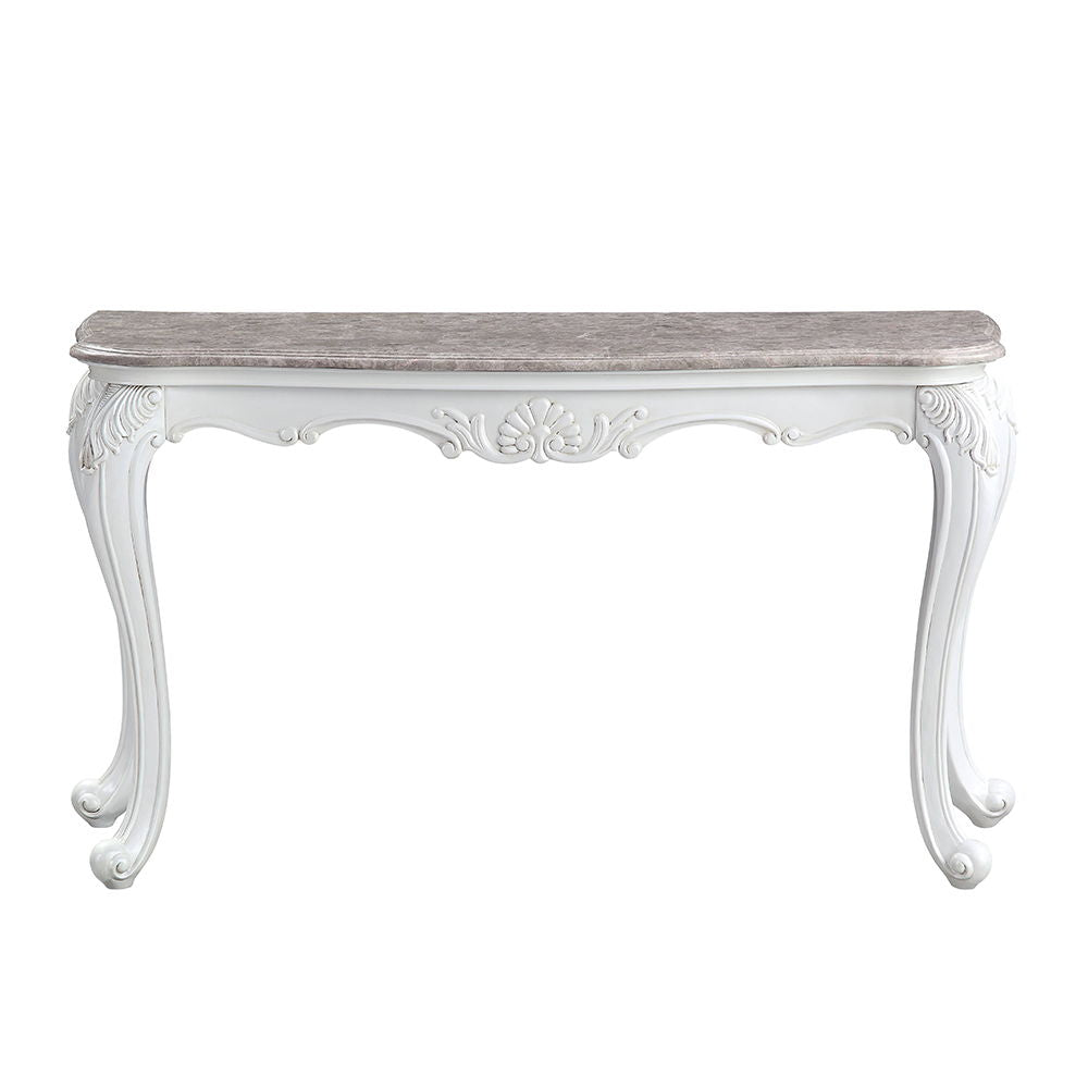 Ciddrenar - Sofa Table - Marble Top & White - Urban Living Furniture (Los Angeles, CA)