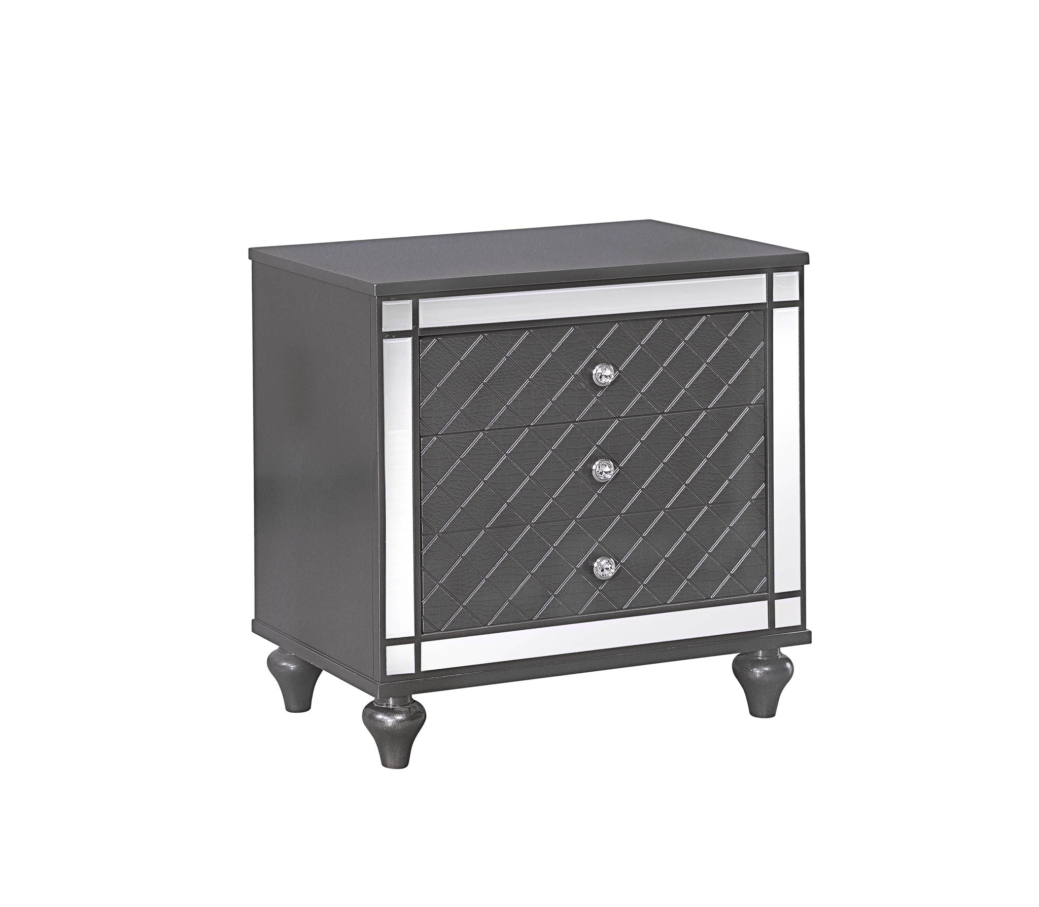Refino - Nightstand - Dark Gunmetal - Urban Living Furniture (Los Angeles, CA)