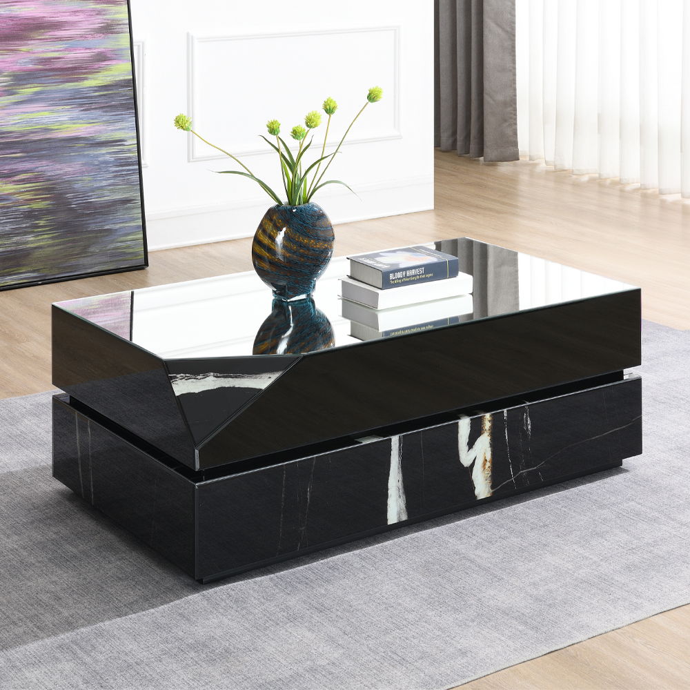 Drisana - Coffee Table - Black Mirrored - Urban Living Furniture (Los Angeles, CA)