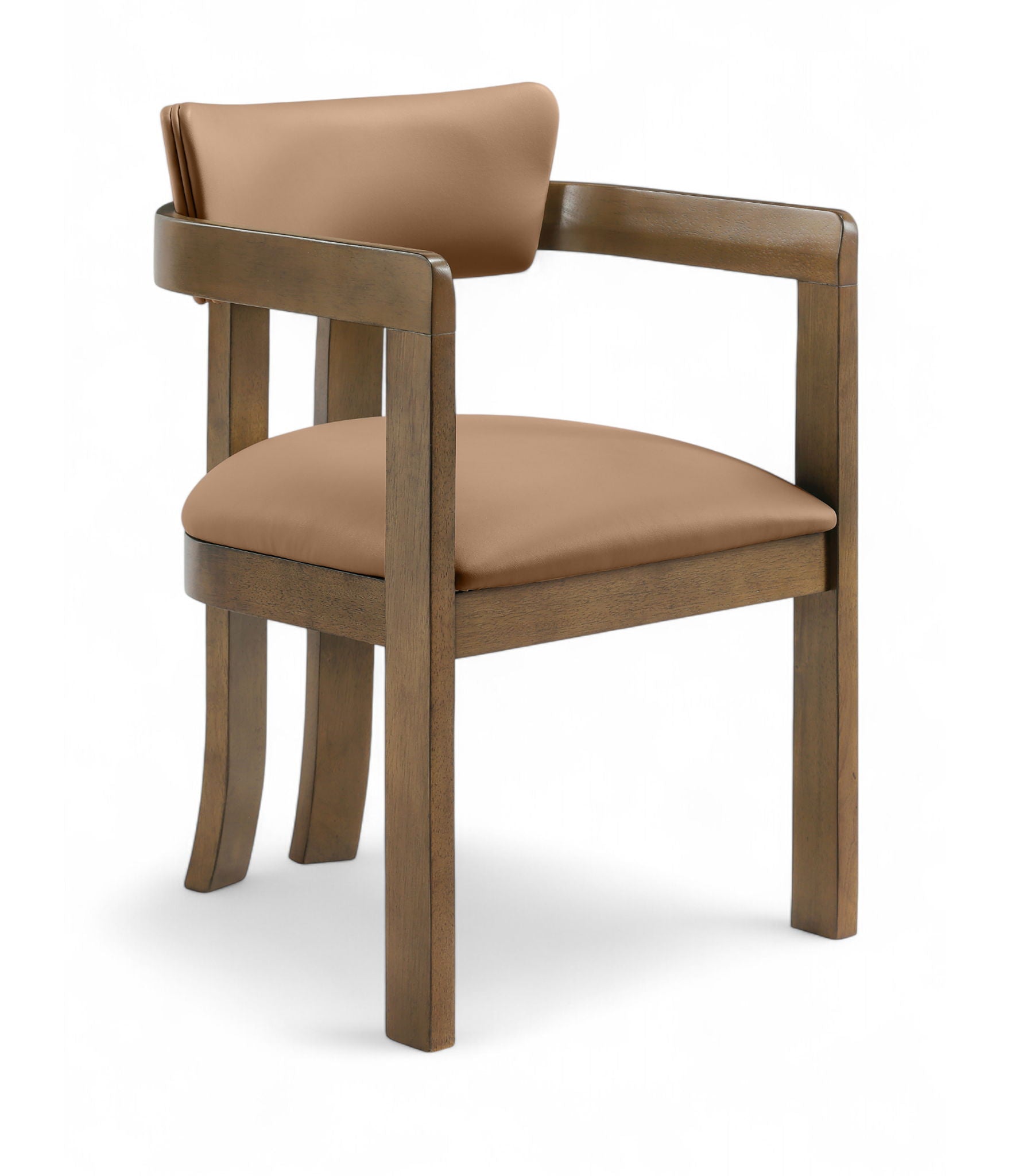Lavrin - Vegan Leather Upholstered Dining Arm Chair (Set of 2) - Walnut Base - Urban Living Furniture (Los Angeles, CA)