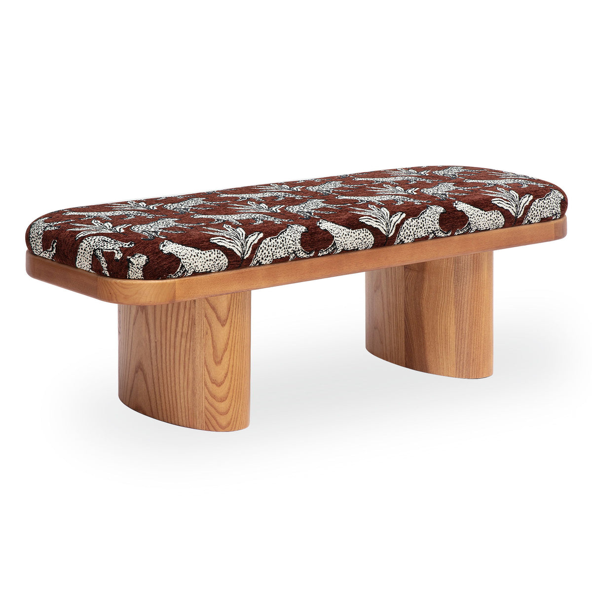 Ollie - Leopard Jacquard Bench