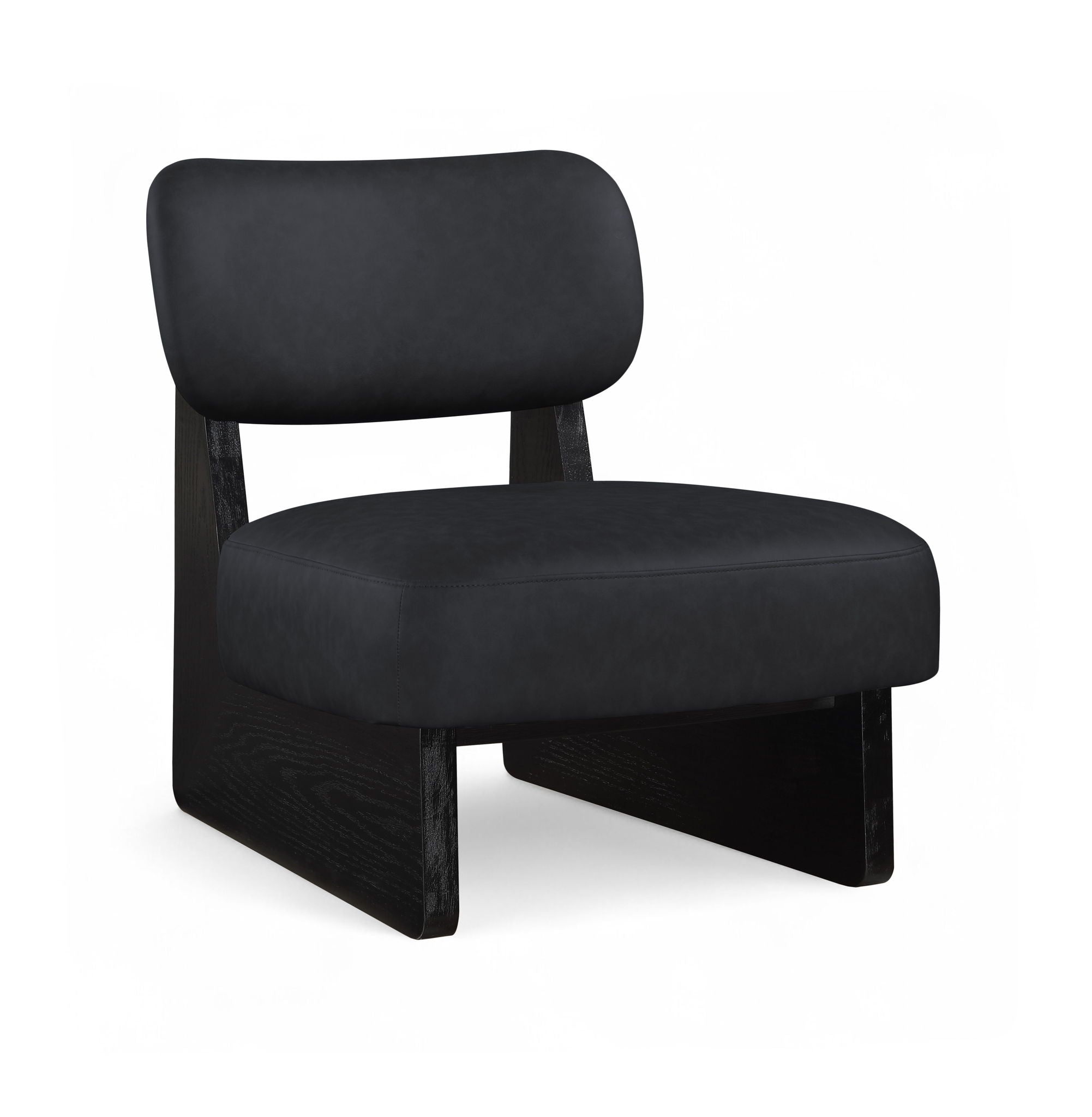 Vetra - Vegan Leather Upholstered Accent Chair With Black Base