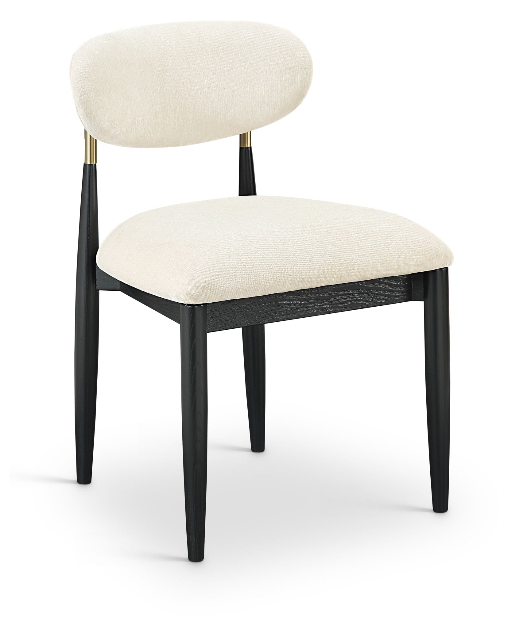 Riccio - Fabric Dining Side Chair (Set of 2) - Black And Gold Frame - Urban Living Furniture (Los Angeles, CA)