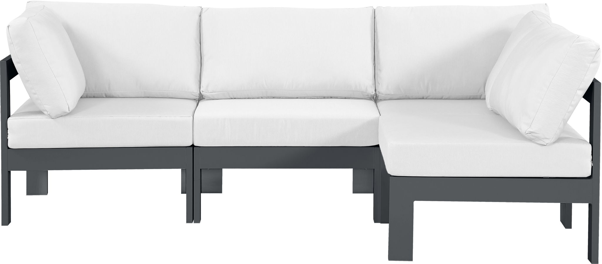 Nizuc - Outdoor Patio 4 Piece Modular Sectional With Gray Frame - Urban Living Furniture (Los Angeles, CA)