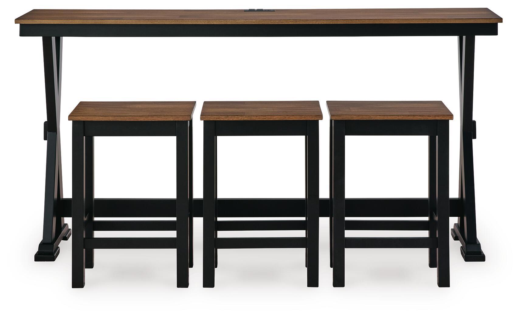 Wildenauer - Rectangular Dining Room Counter Table Set (Set of 4) - Brown / Black - Urban Living Furniture (Los Angeles, CA)