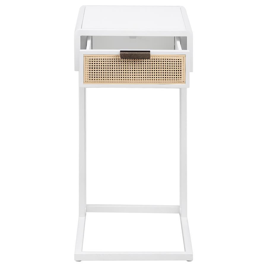 Amherst - 1-Drawer Radio Weave Cane Metal Side Table - Urban Living Furniture (Los Angeles, CA)