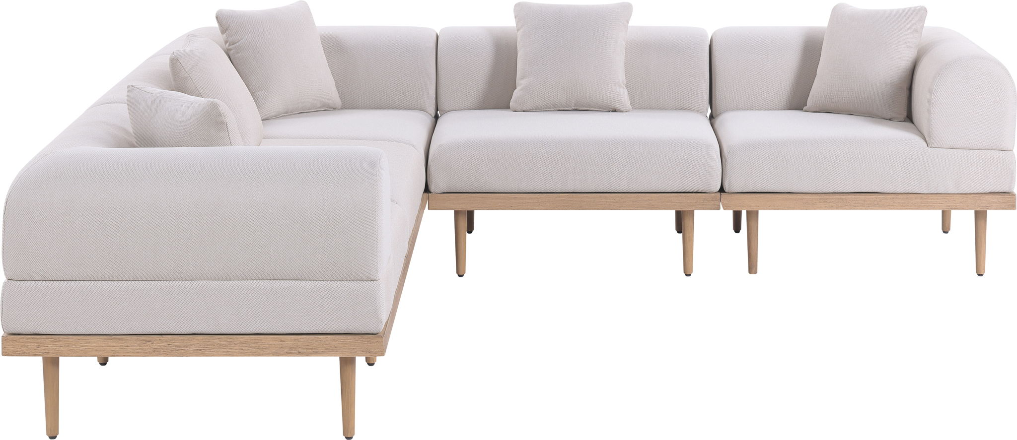 Laguna - 5 Piece 106.5" Upholstered Outdoor Patio Modular Sectional - Urban Living Furniture (Los Angeles, CA)