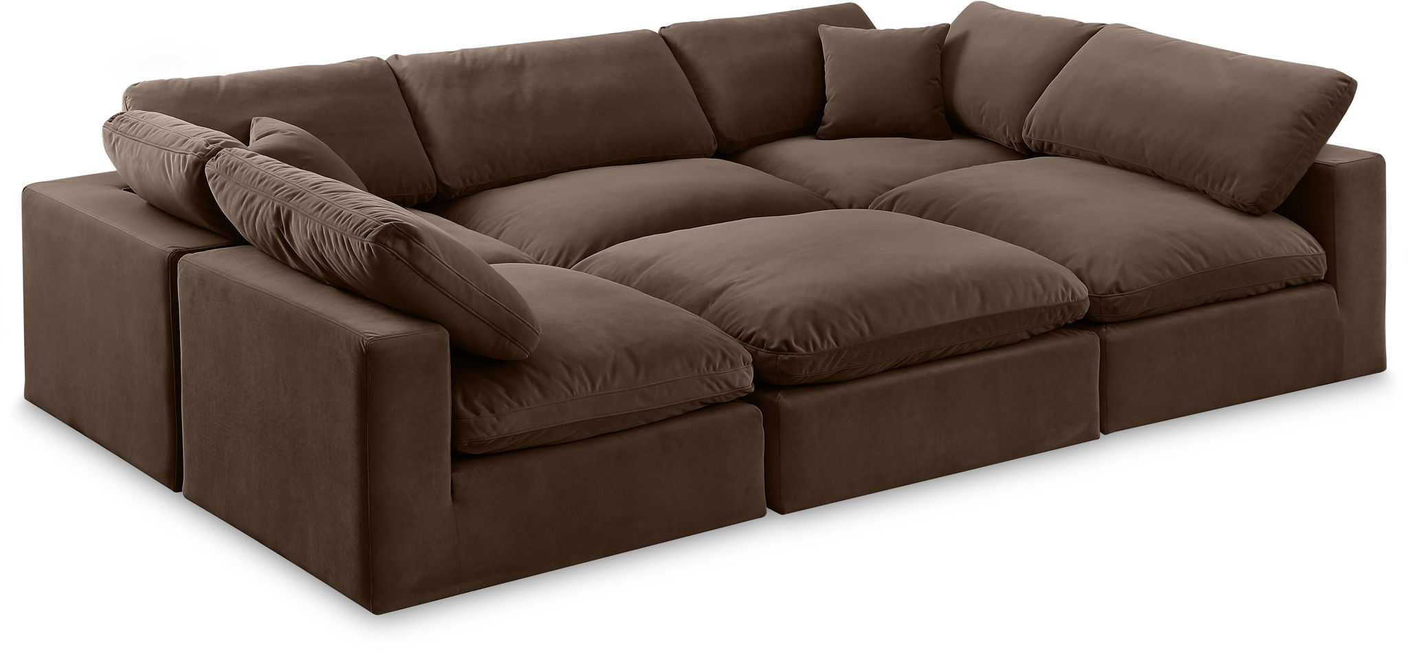 Comfy - 6 Piece Velvet Sectional - Urban Living Furniture (Los Angeles, CA)