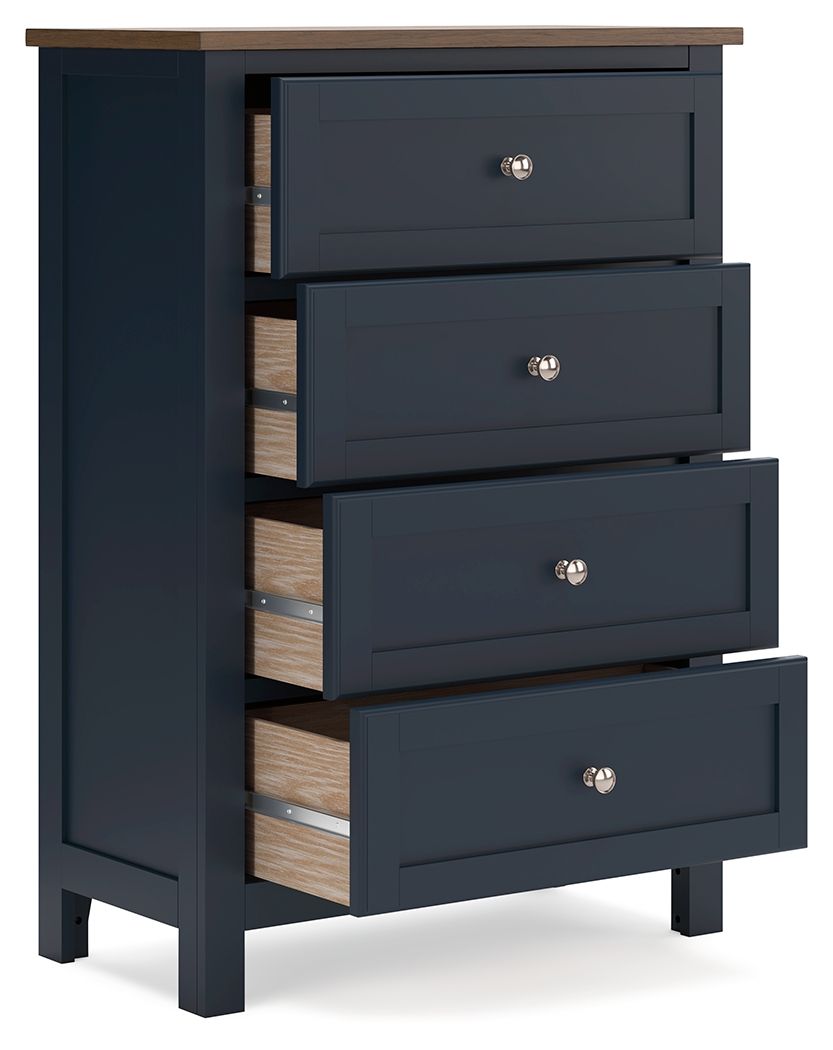 Landocken - Brown / Blue - Four Drawer Chest - Urban Living Furniture (Los Angeles, CA)