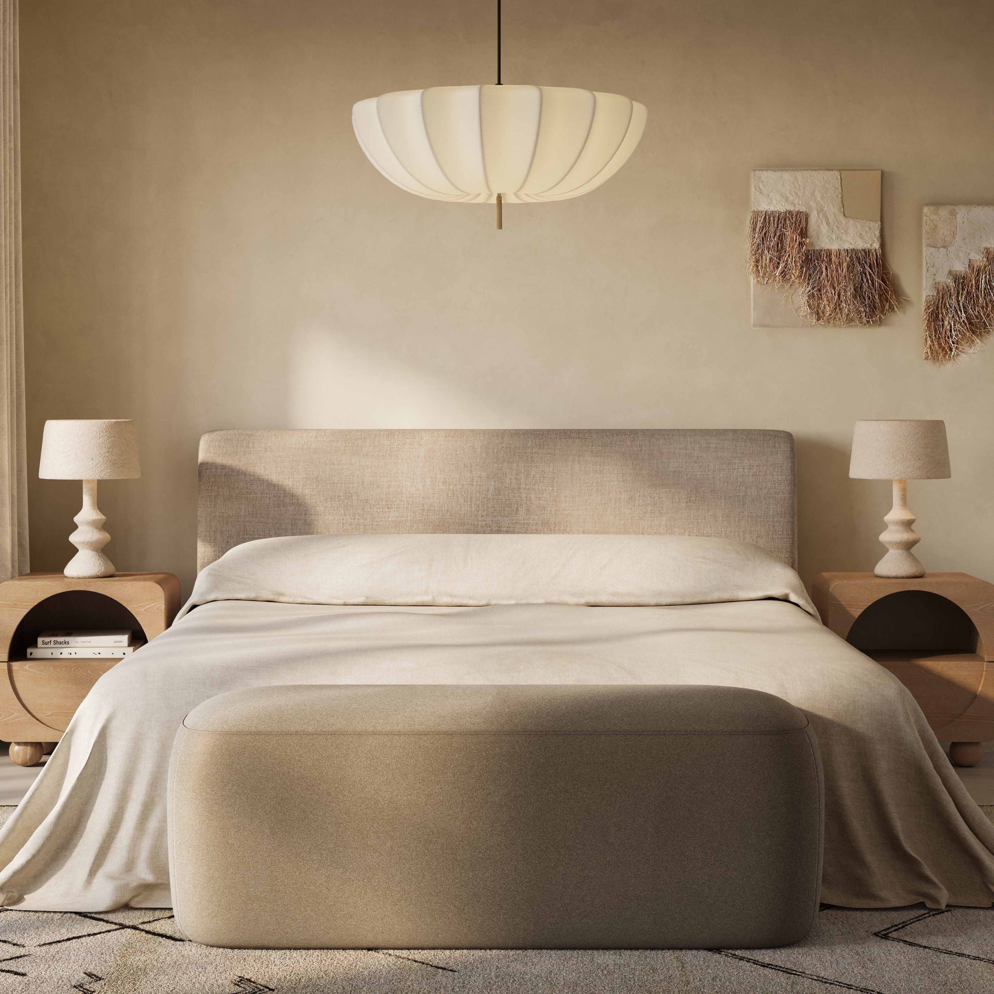 Graceland - Faux Mohair Bench - Urban Living Furniture (Los Angeles, CA)
