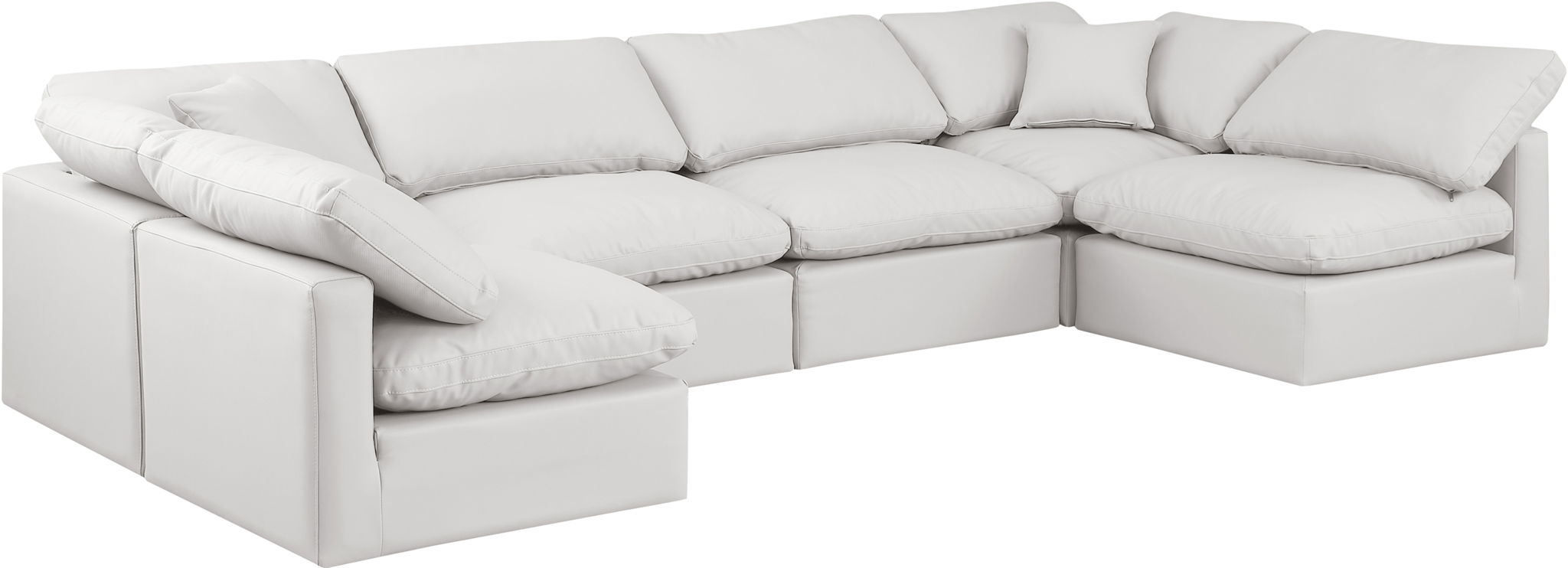 Indulge - Faux Leather 6 Piece Modular U-Shaped Sectional - Urban Living Furniture (Los Angeles, CA)