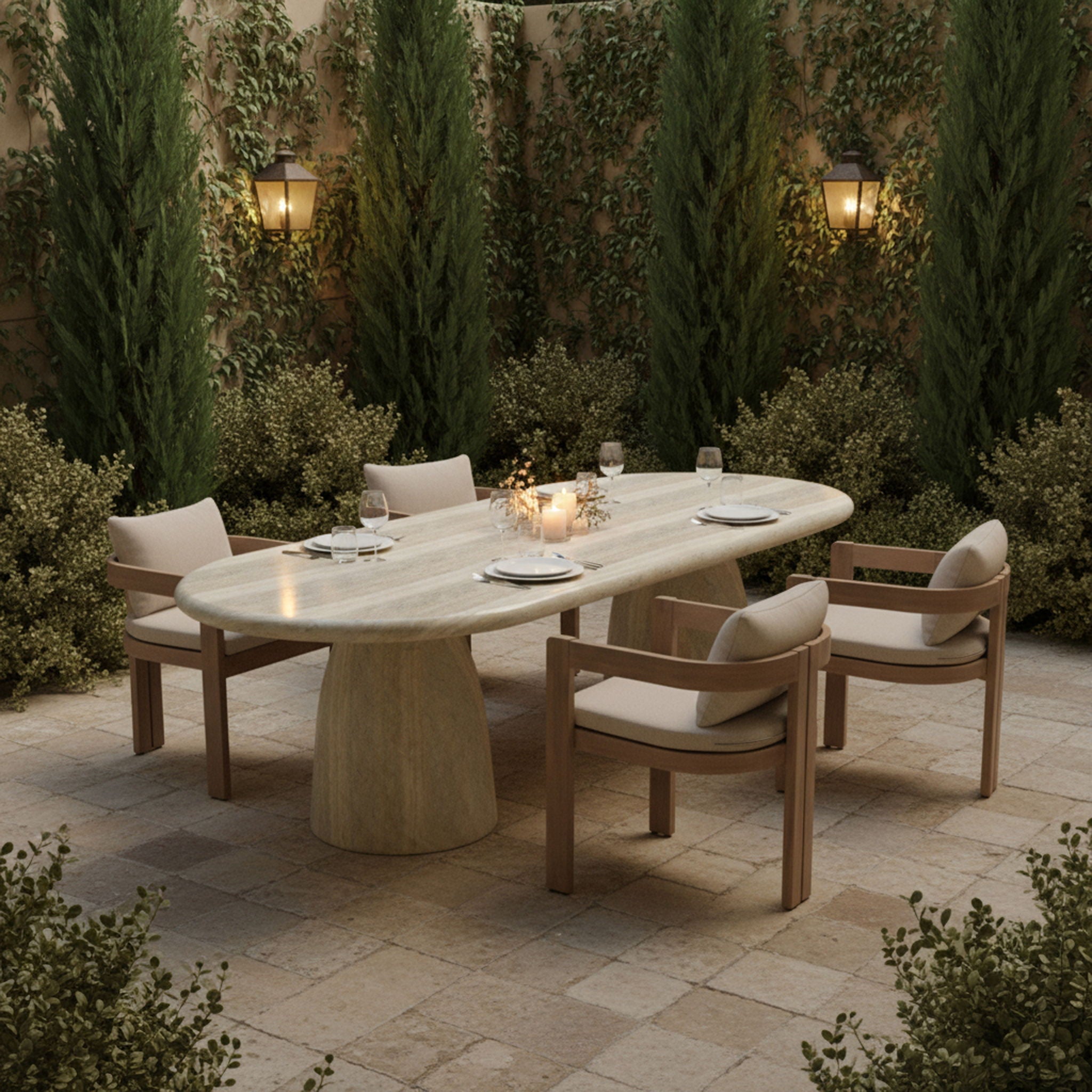 Newport - Water Resistant Fabric Upholstered Outdoor Patio Dining Chair - Urban Living Furniture (Los Angeles, CA)