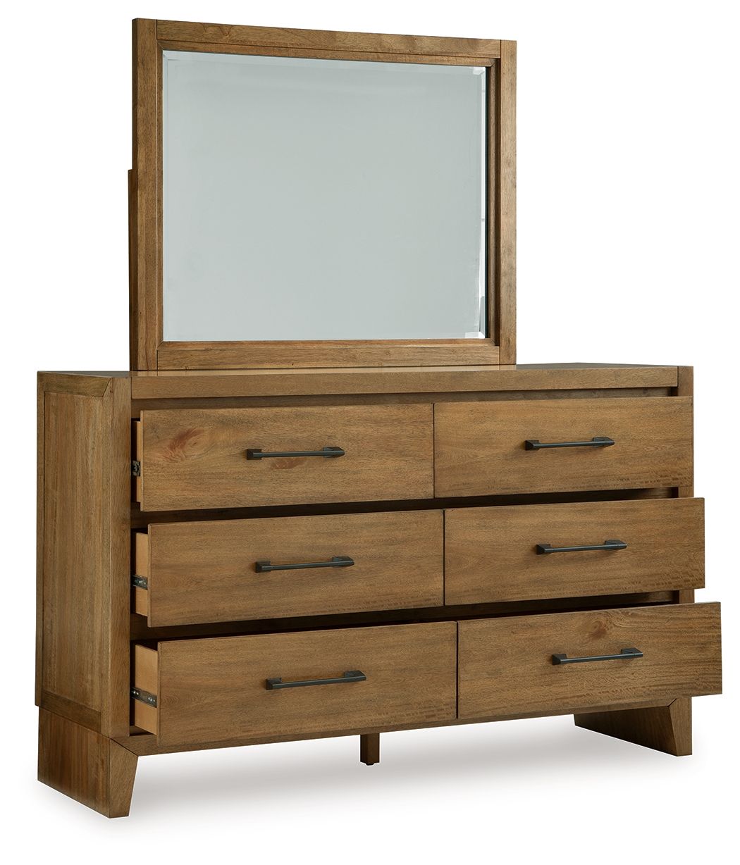 Sherbana - Light Brown - Dresser And Mirror - Urban Living Furniture (Los Angeles, CA)