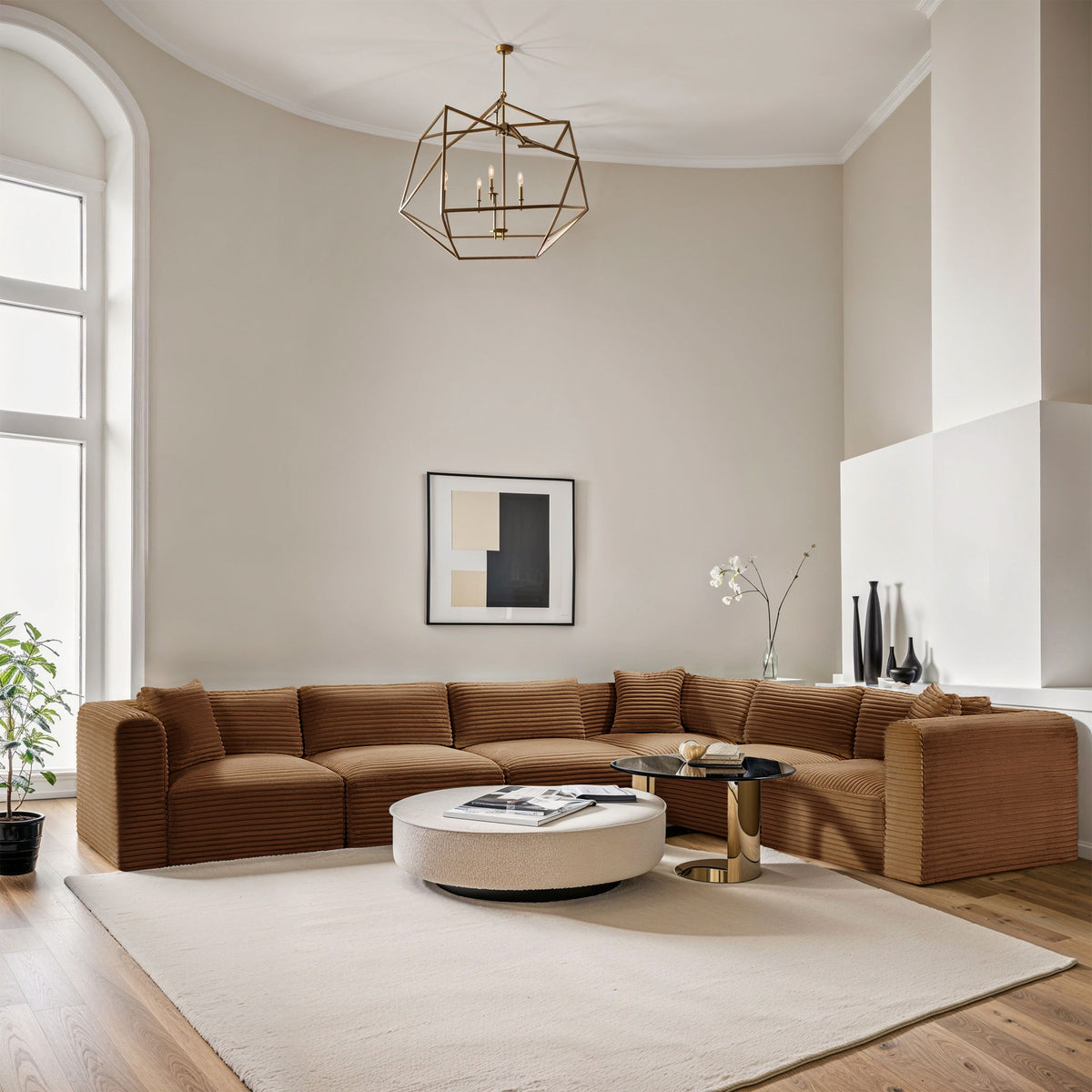 Shaggy - Fabric 6 Piece Modular Corner Sectional - Urban Living Furniture (Los Angeles, CA)
