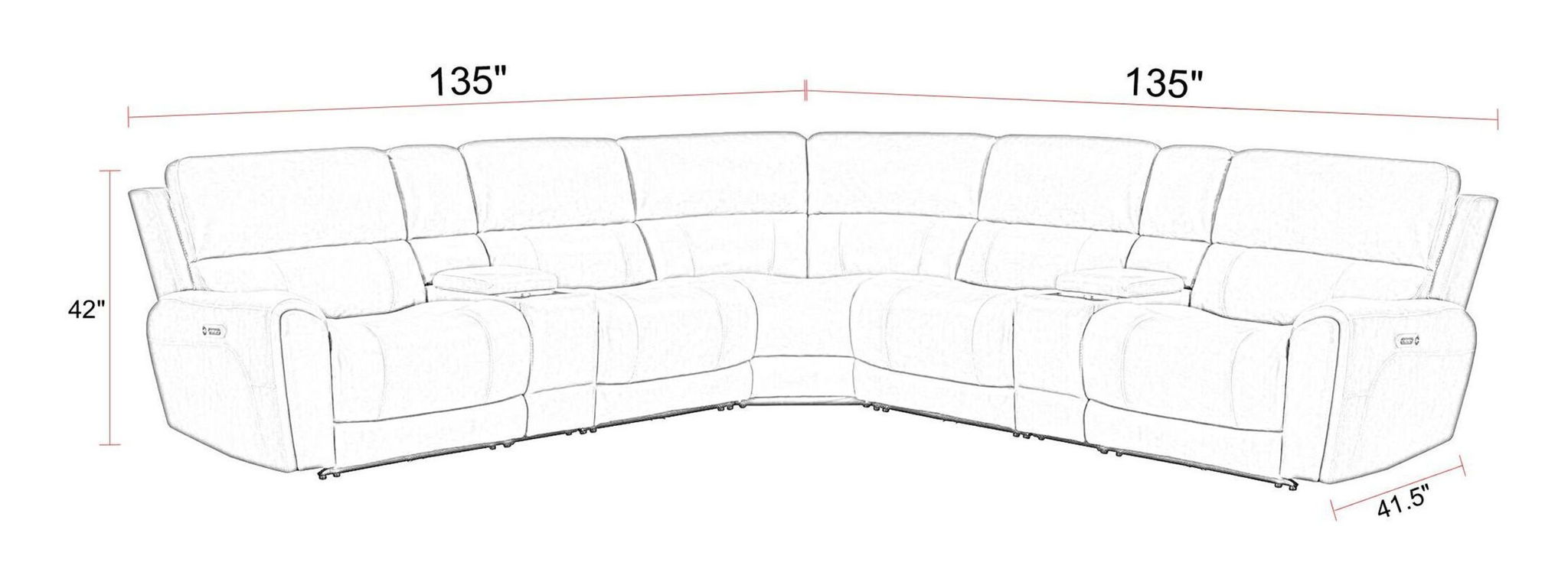 Hancock - Zero Gravity Power Reclining Sectional With Power Adjustable Headrests - Urban Living Furniture (Los Angeles, CA)
