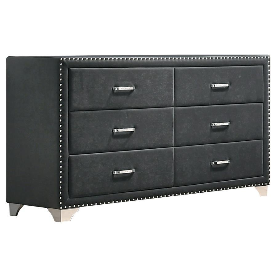 Melody - 6-Drawer Upholstered Dresser - Urban Living Furniture (Los Angeles, CA)