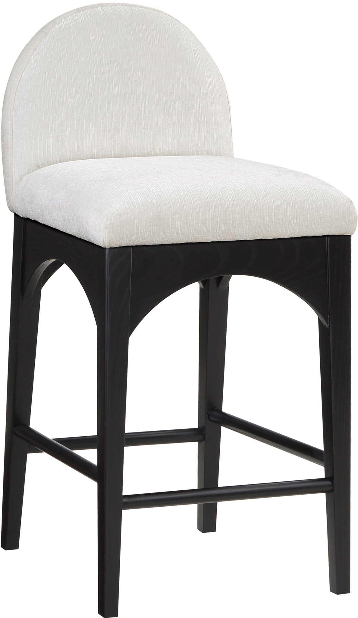 Waldorf - Chenille Stool With Black Legs - Urban Living Furniture (Los Angeles, CA)