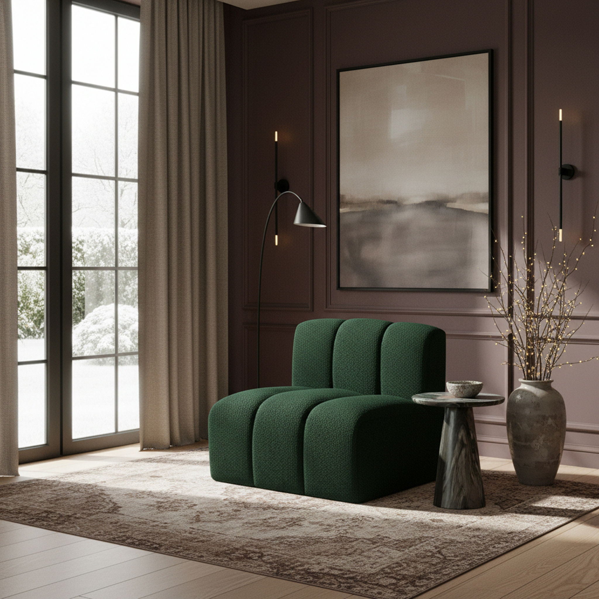 Arc - Boucle Fabric Straight Chair - Urban Living Furniture (Los Angeles, CA)