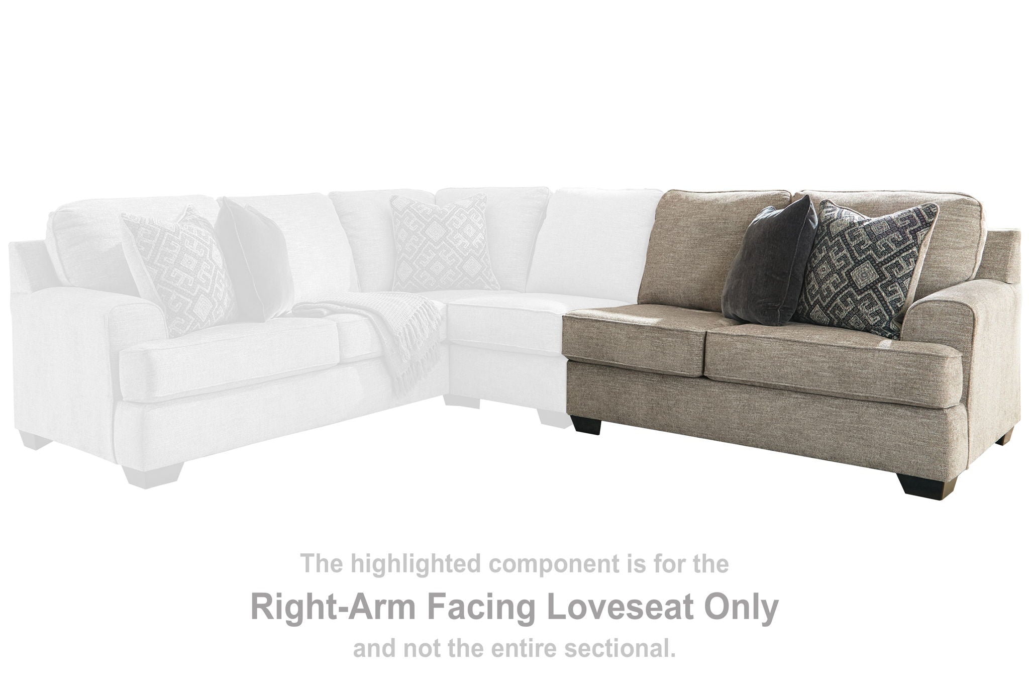 Bovarian - Stone - RAF Loveseat - Urban Living Furniture (Los Angeles, CA)
