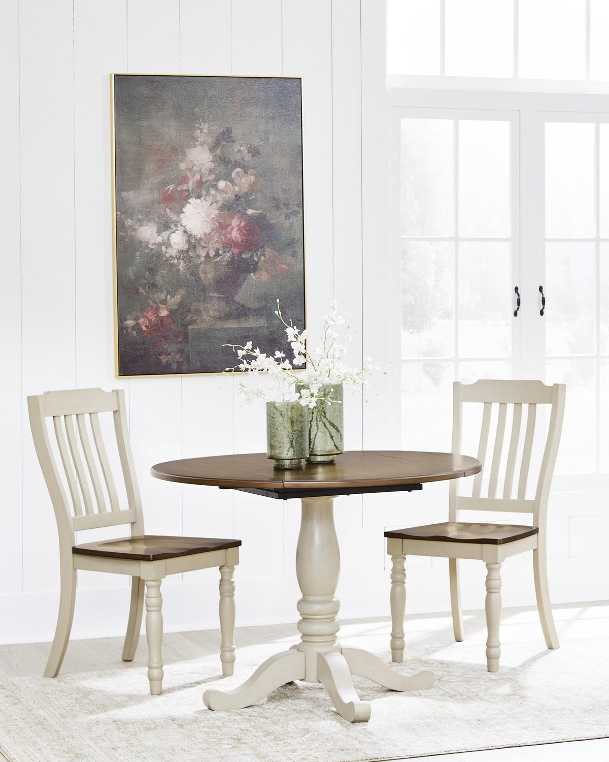 Wirloni - Dining Room Side Chair (Set of 2) - Antique White / Brown - Urban Living Furniture (Los Angeles, CA)
