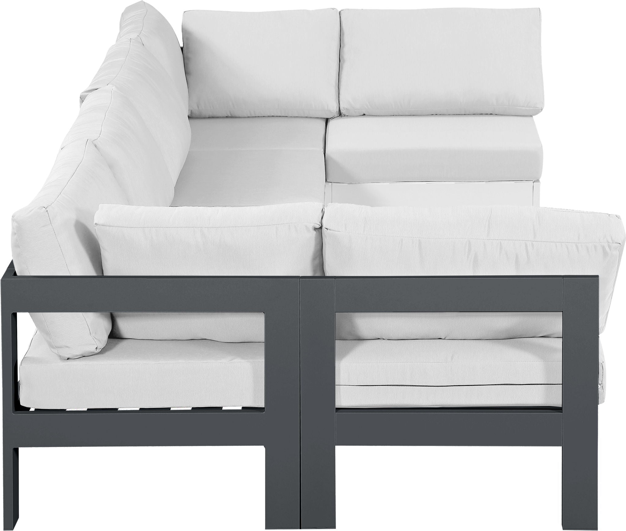 Nizuc - Outdoor Patio 6 Piece Modular Sectional With Gray Frame - Urban Living Furniture (Los Angeles, CA)