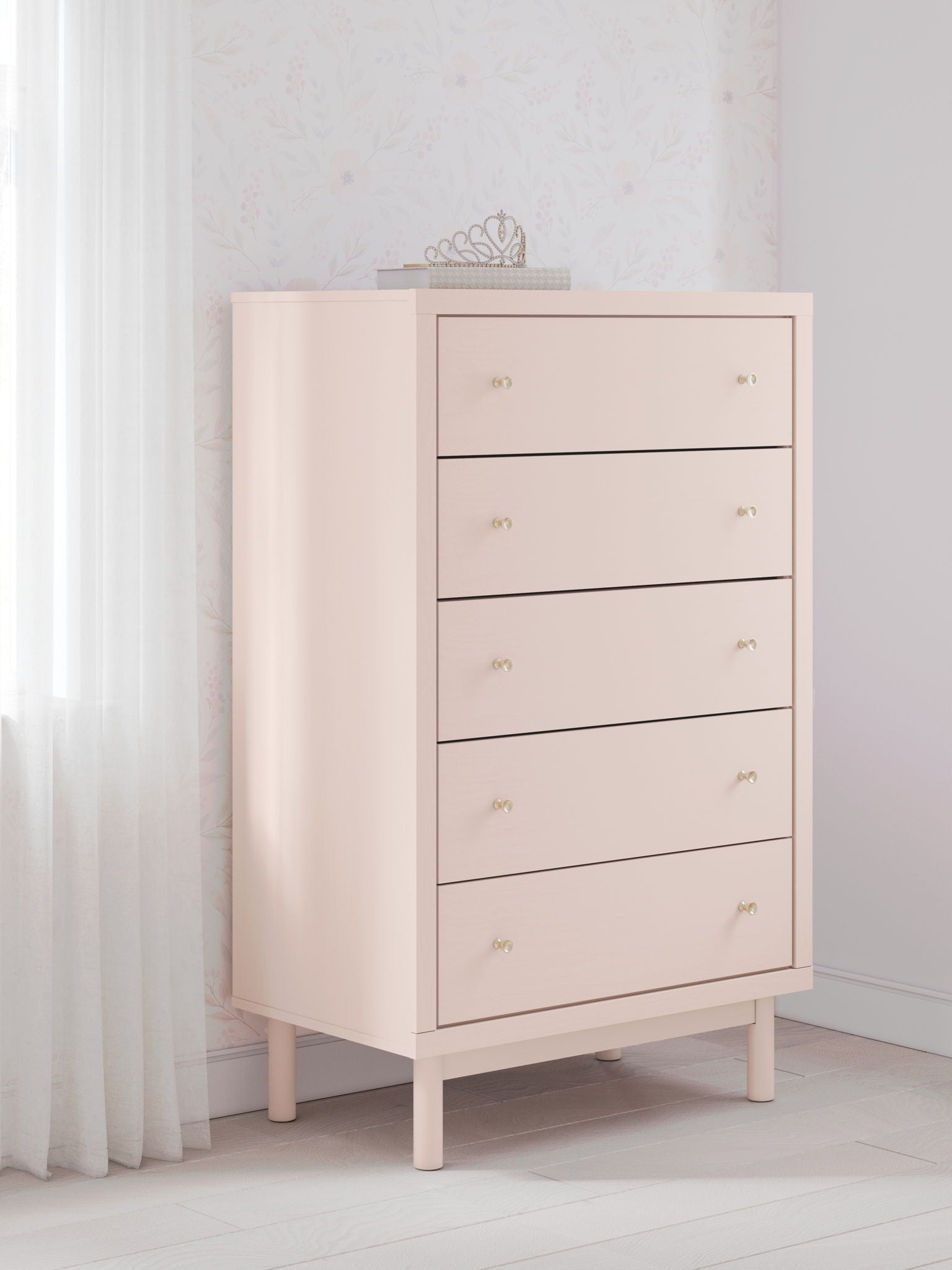 Wistenpine - Blush - Five Drawer Chest - Urban Living Furniture (Los Angeles, CA)