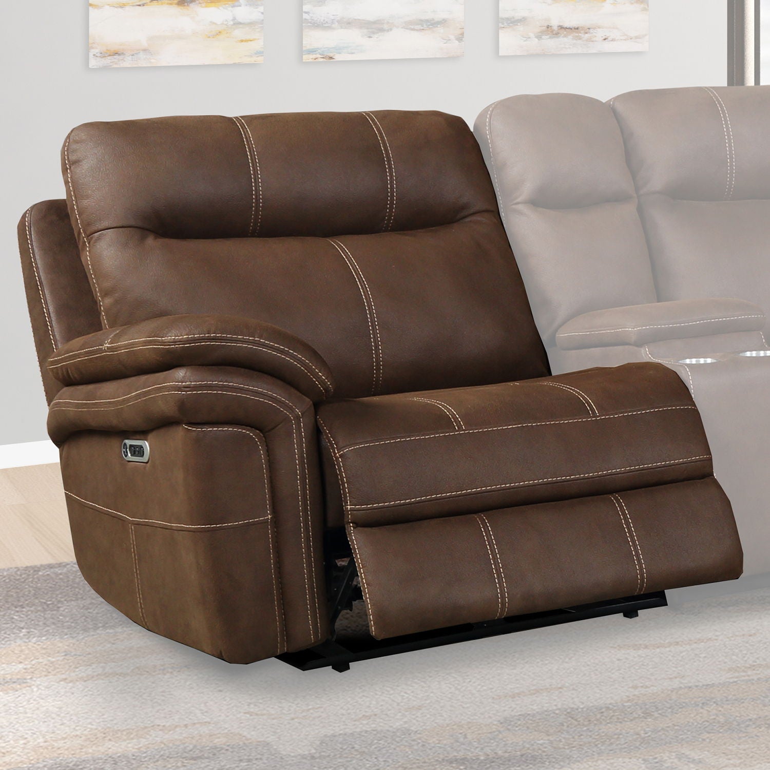 Mason - Power Left Arm Facing Recliner - Dark Kahlua - Urban Living Furniture (Los Angeles, CA)