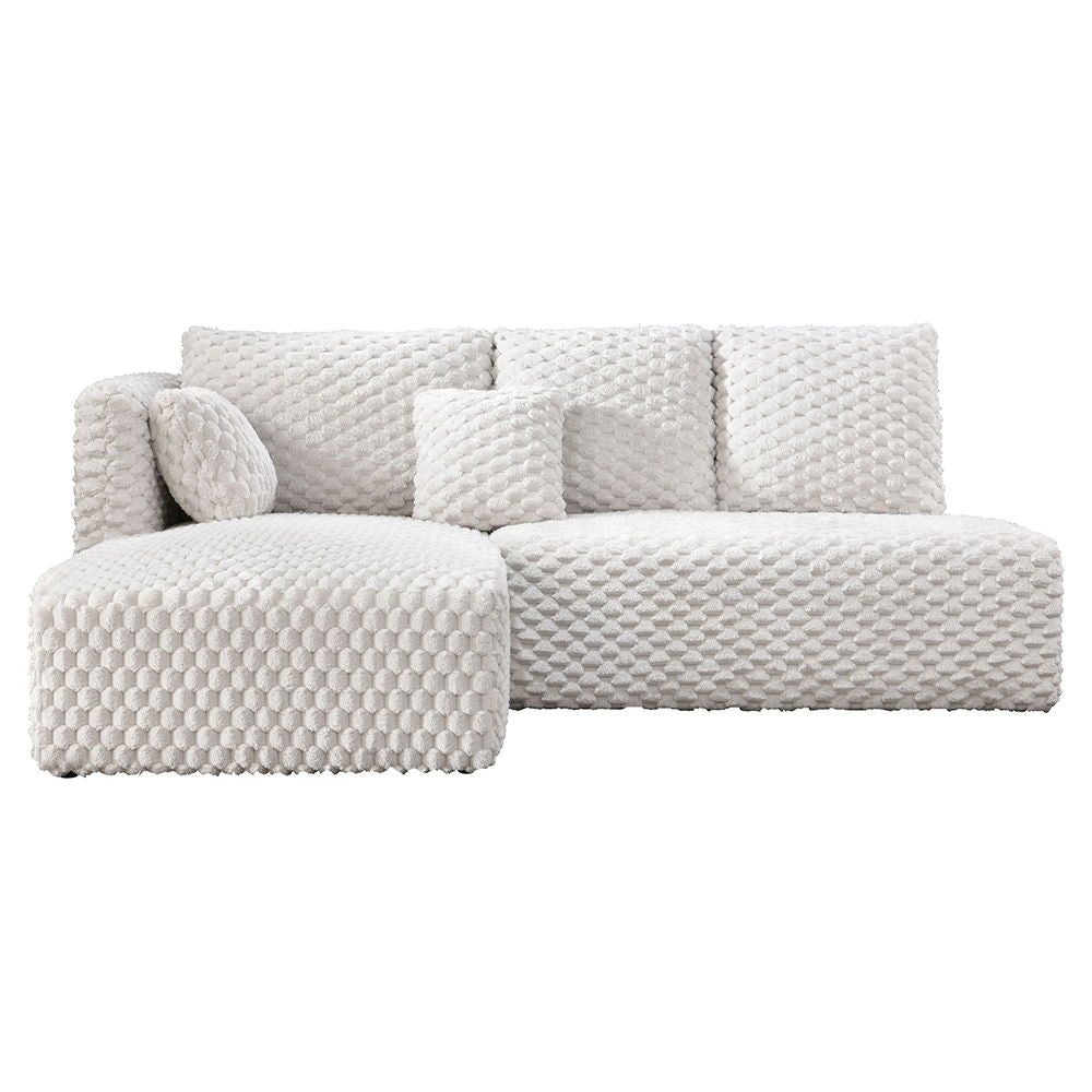 Manya - Sectional Sofa - Ivory Corduroy - Urban Living Furniture (Los Angeles, CA)