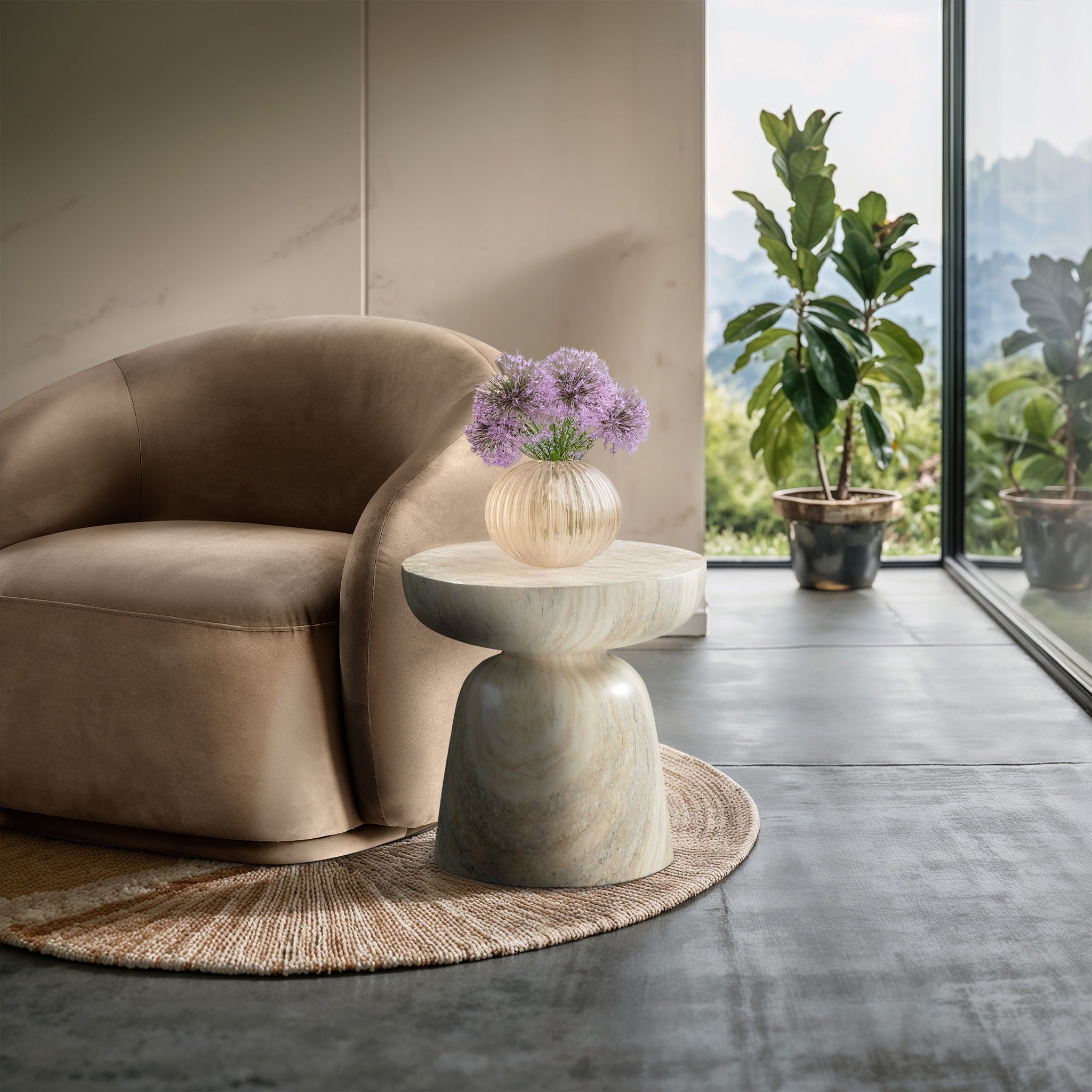 Avellino - Concrete End Table - Urban Living Furniture (Los Angeles, CA)