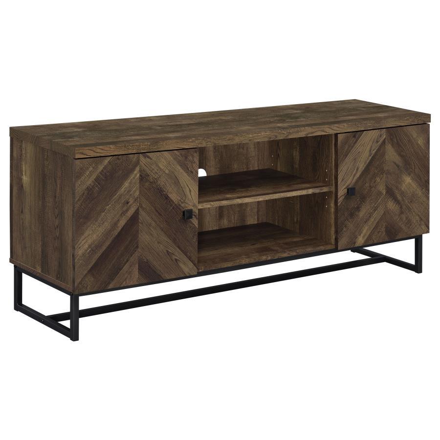 Myles - 2 Door Engineered Wood TV Stand - Rustic Oak - Urban Living Furniture (Los Angeles, CA)