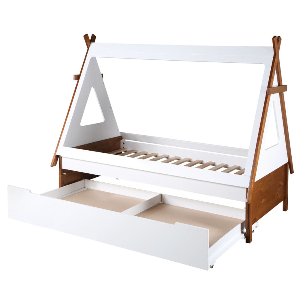 Loreen - Twin Bed - Oak & White - Urban Living Furniture (Los Angeles, CA)