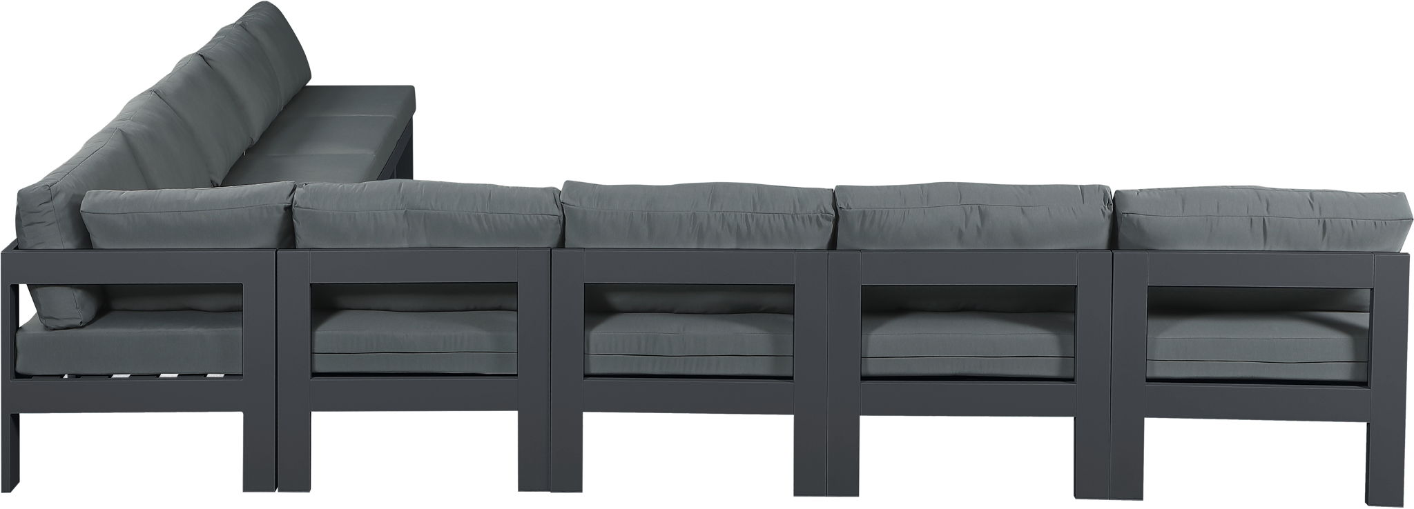 Nizuc - Outdoor Patio 9 Piece Modular Sectional With Gray Frame - Urban Living Furniture (Los Angeles, CA)