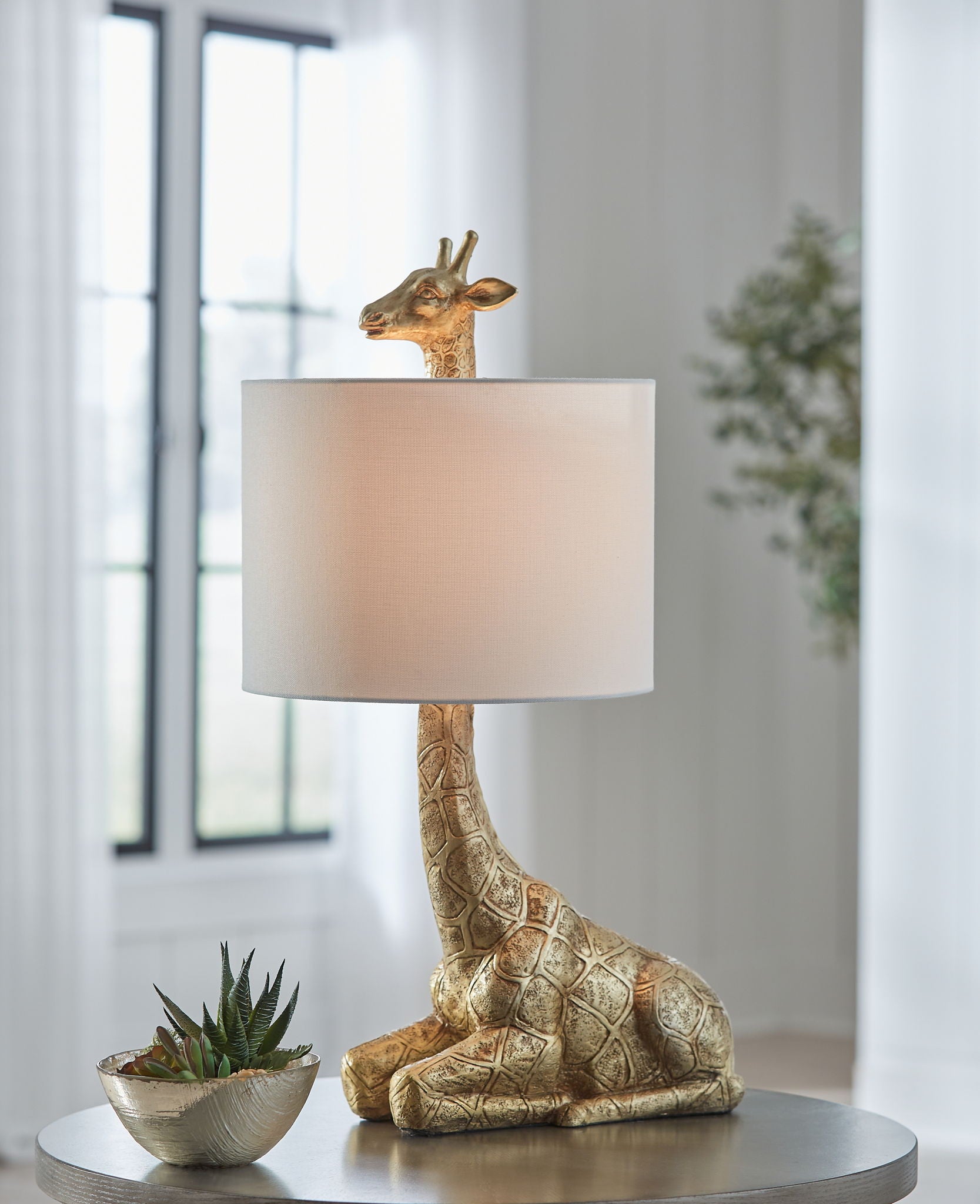 Ferrison - Gold Finish - Poly Table Lamp - Urban Living Furniture (Los Angeles, CA)