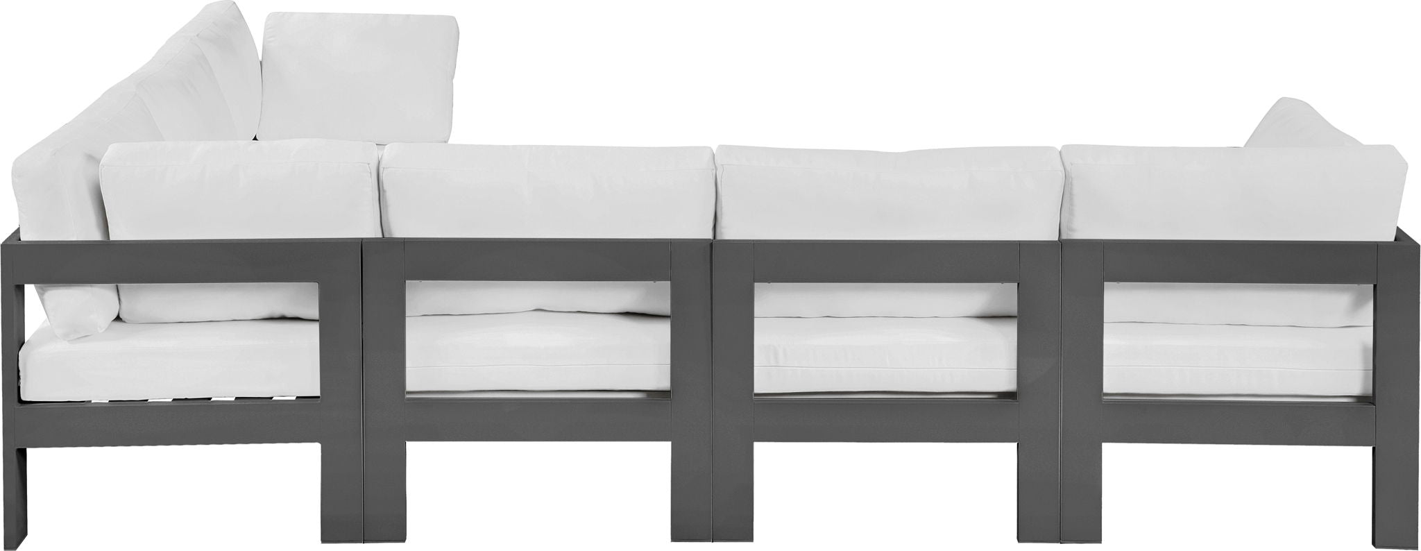 Nizuc - Outdoor Patio 6 Piece Modular Sectional With Gray Frame - Urban Living Furniture (Los Angeles, CA)