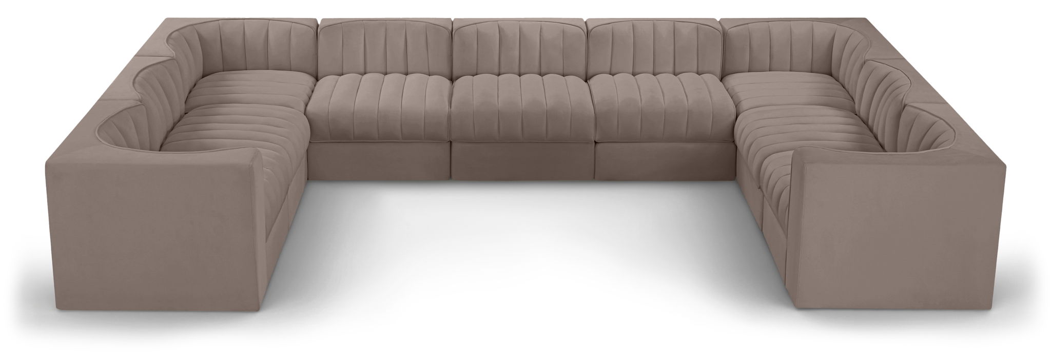 Rummi - Velvet Performance Fabric Upholstered 9 Piece Modular Sectional - Urban Living Furniture (Los Angeles, CA)