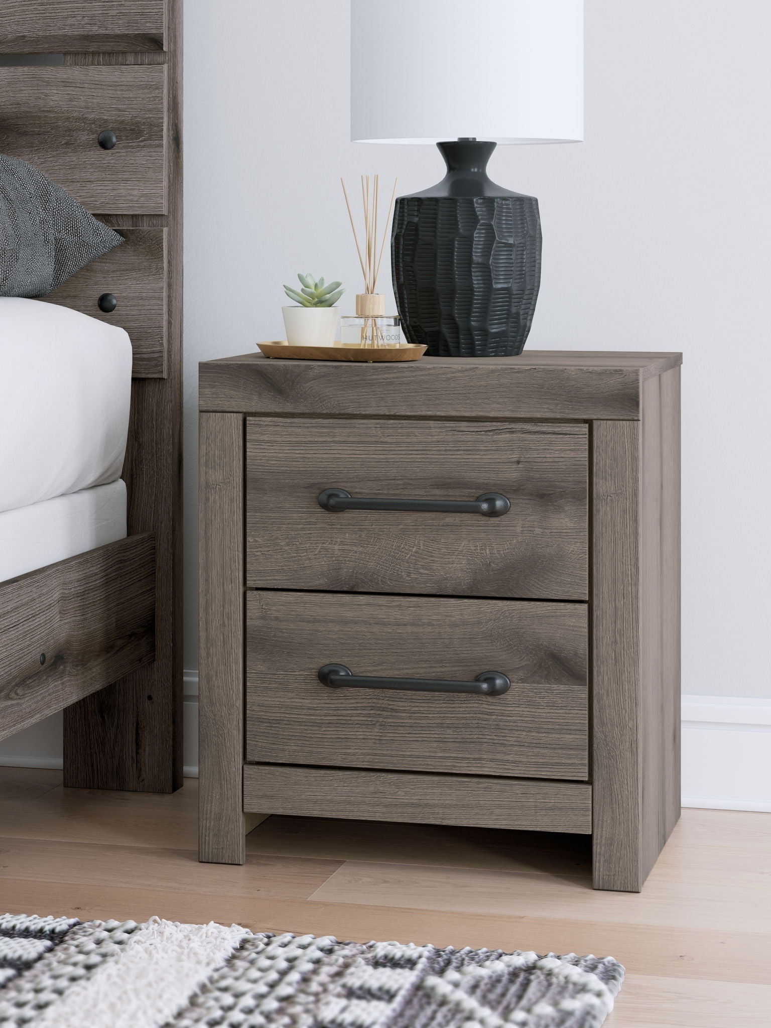 Graystorm - Brown Gray - Two Drawer Night Stand - Urban Living Furniture (Los Angeles, CA)