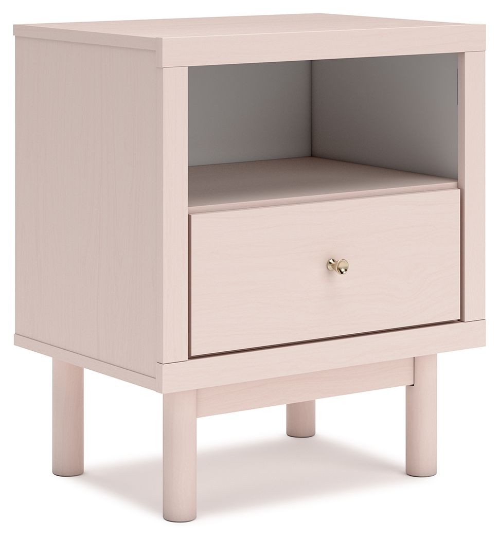 Wistenpine - Blush - One Drawer Night Stand - Urban Living Furniture (Los Angeles, CA)