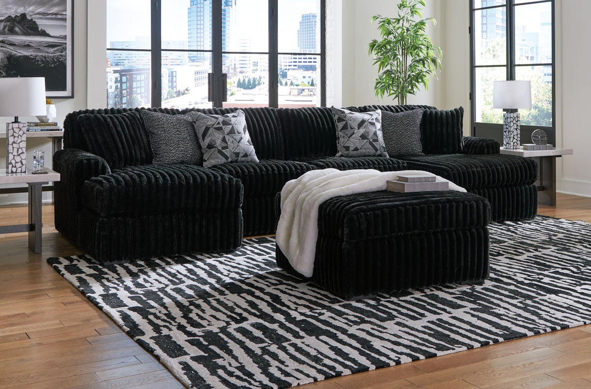 Midnight-Madness - 4 Piece Sectional Set