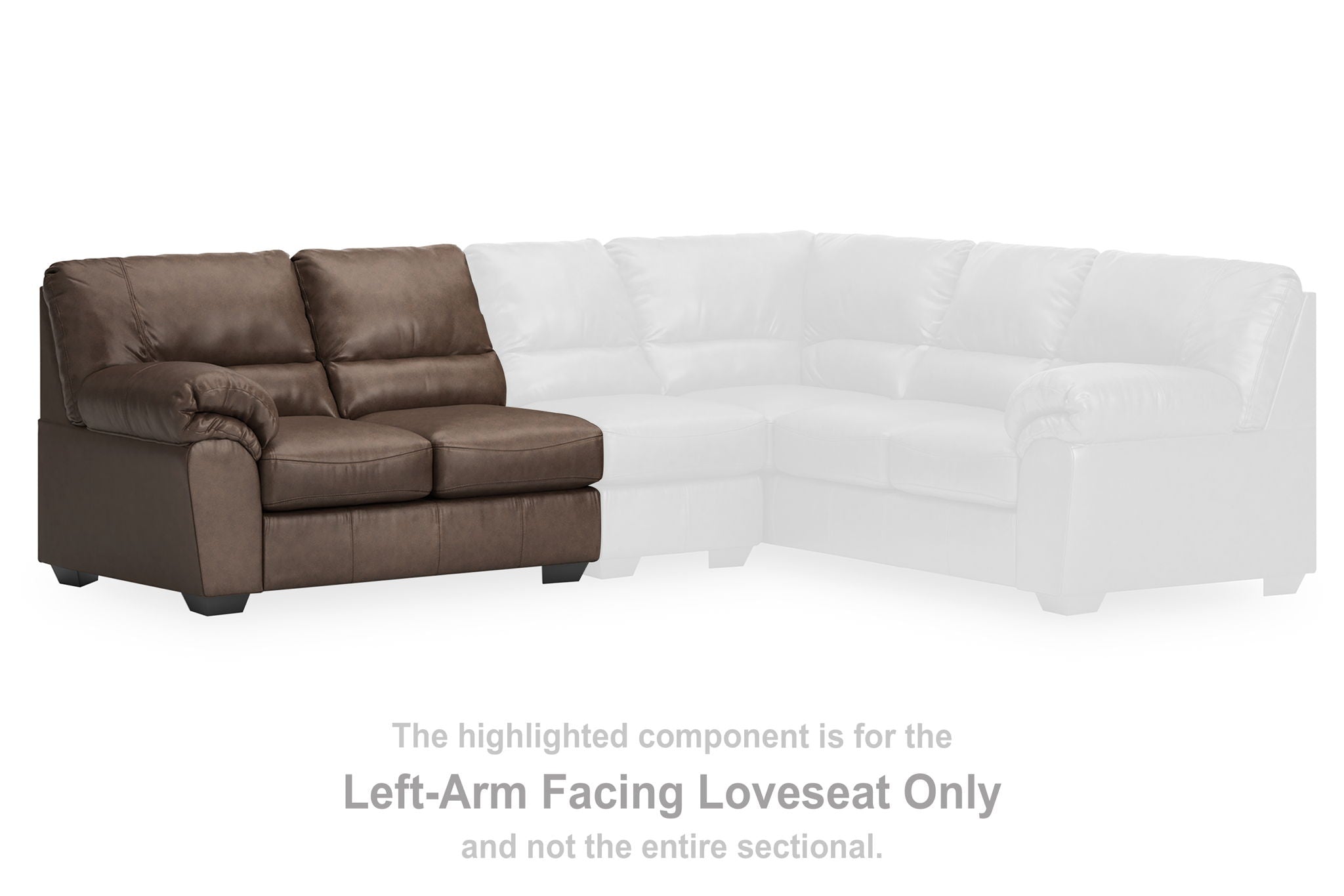 WillowBend - LAF Loveseat - Umber - Urban Living Furniture (Los Angeles, CA)