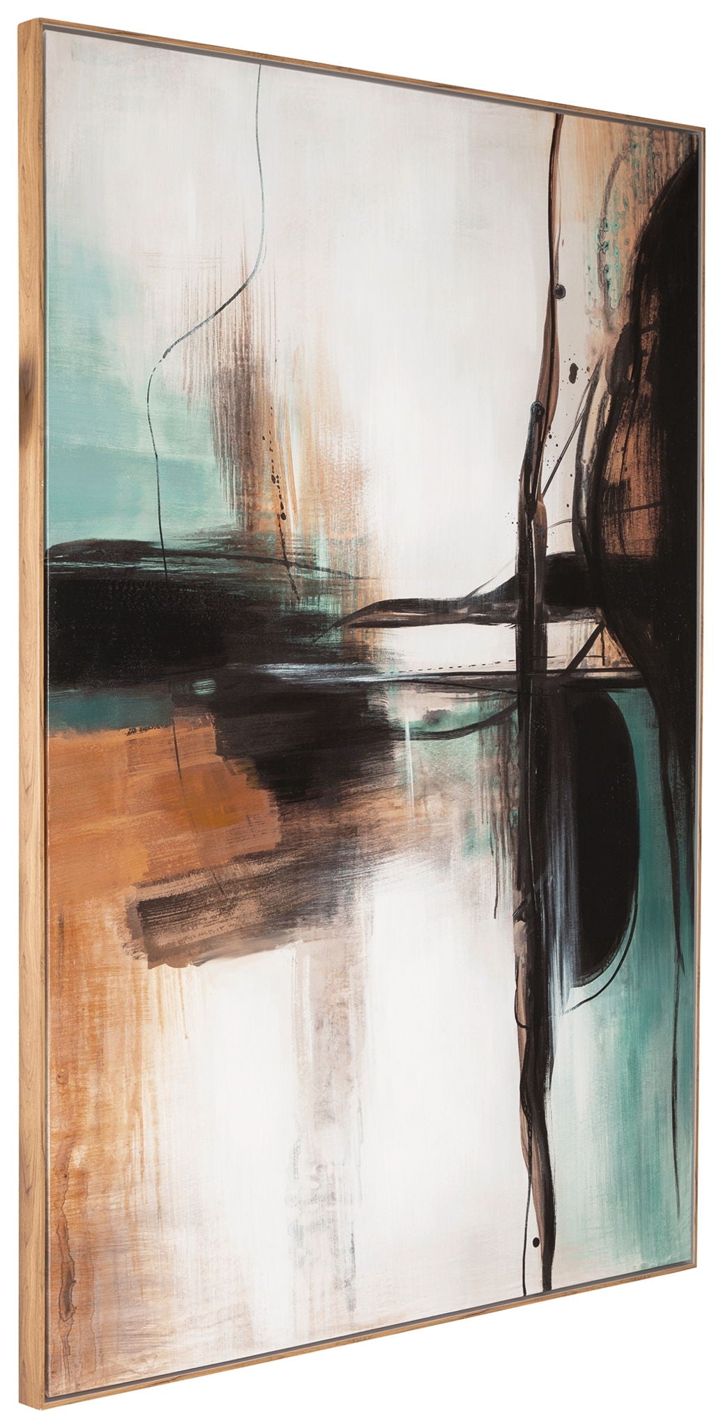 Brunonia - Teal / Orange / Black - Wall Art - Urban Living Furniture (Los Angeles, CA)