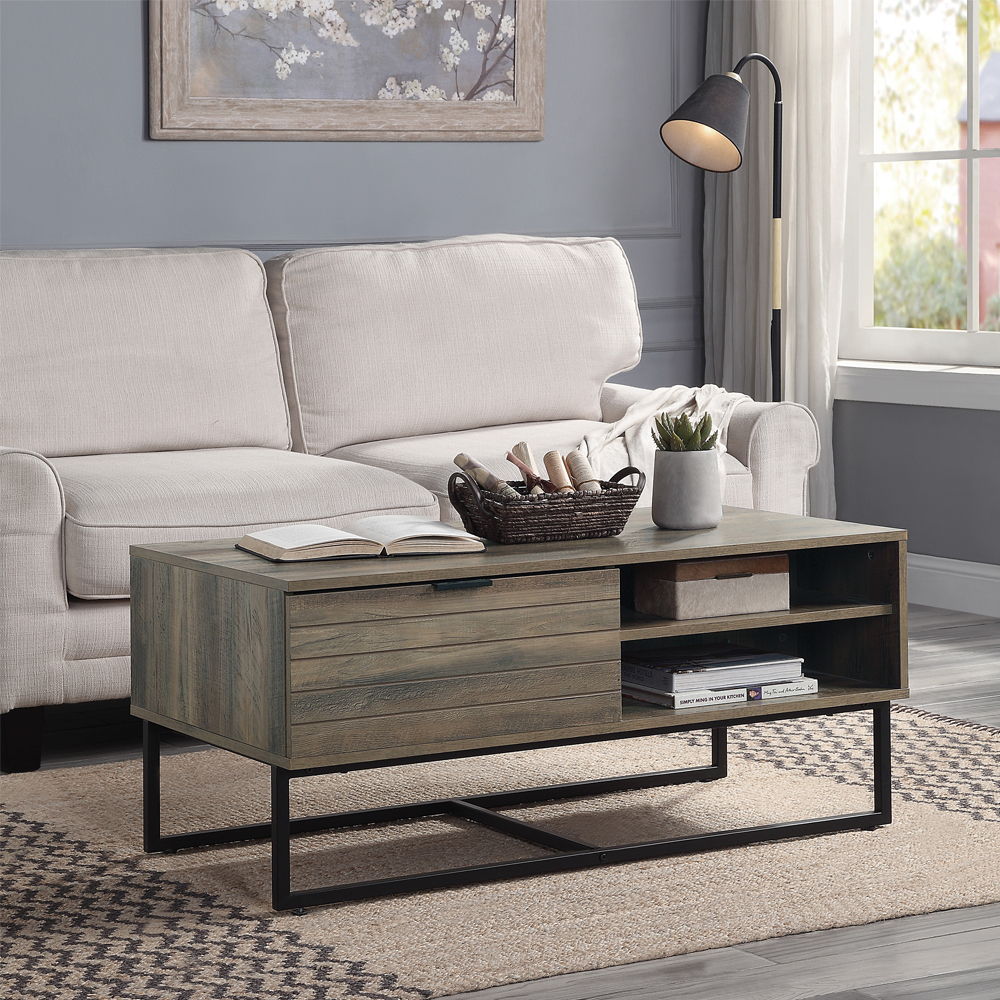Homare - Coffee Table - Rustic Oak & Black - Urban Living Furniture (Los Angeles, CA)