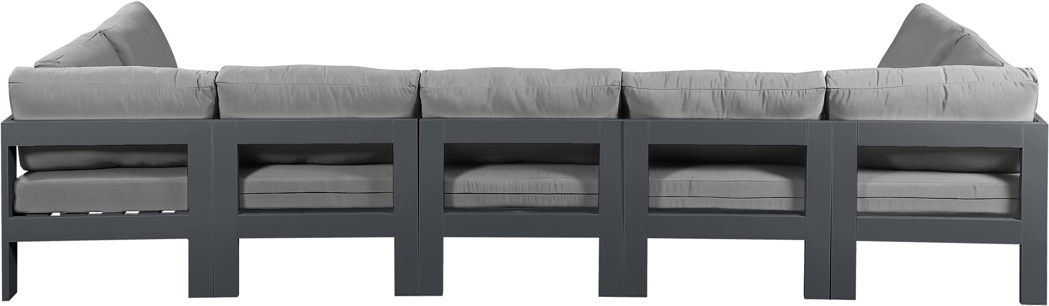Nizuc - Outdoor Patio 7 Piece Modular Sectional With Gray Frame - Urban Living Furniture (Los Angeles, CA)