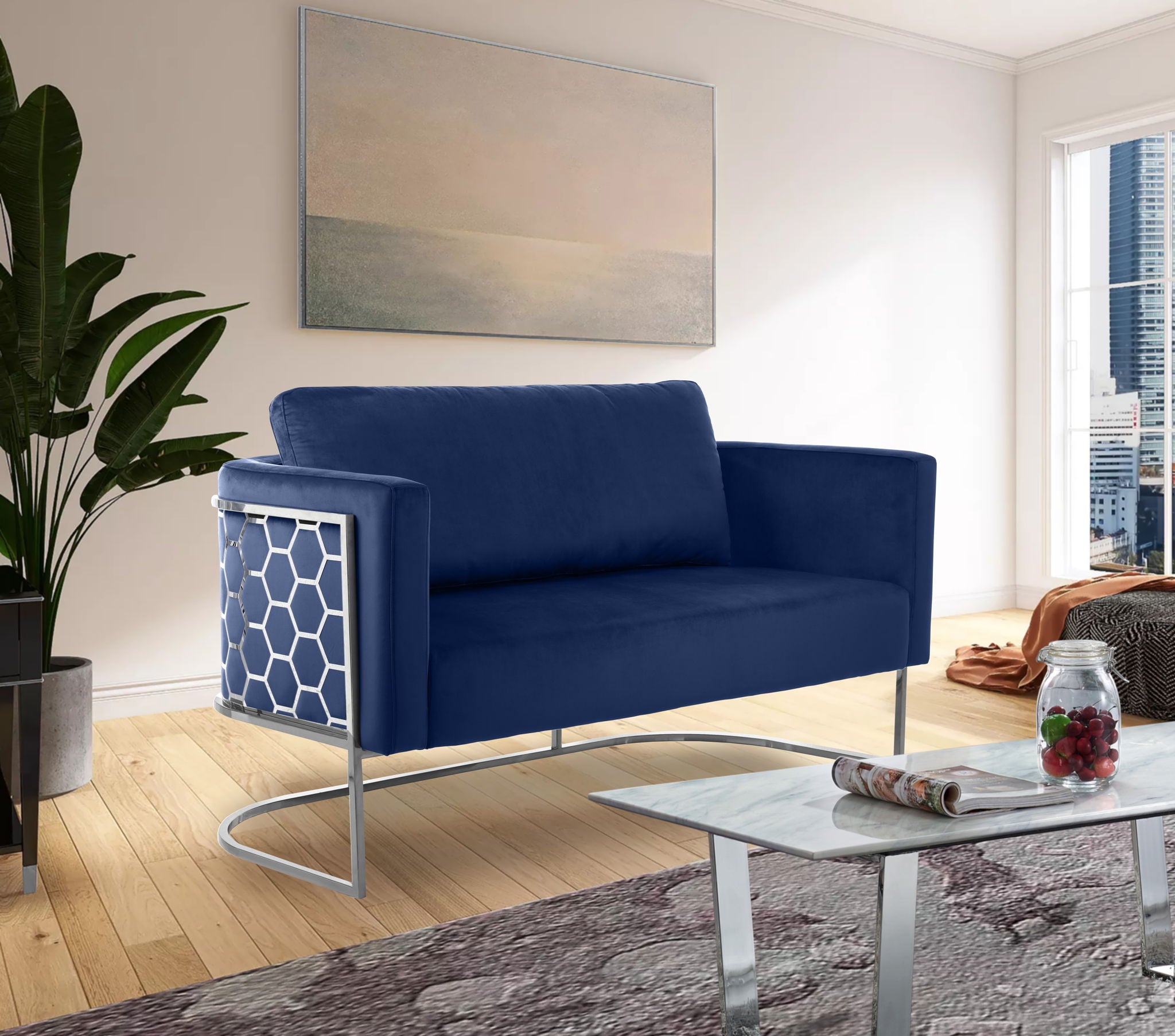 Casa - Loveseat with Chrome Legs - Urban Living Furniture (Los Angeles, CA)
