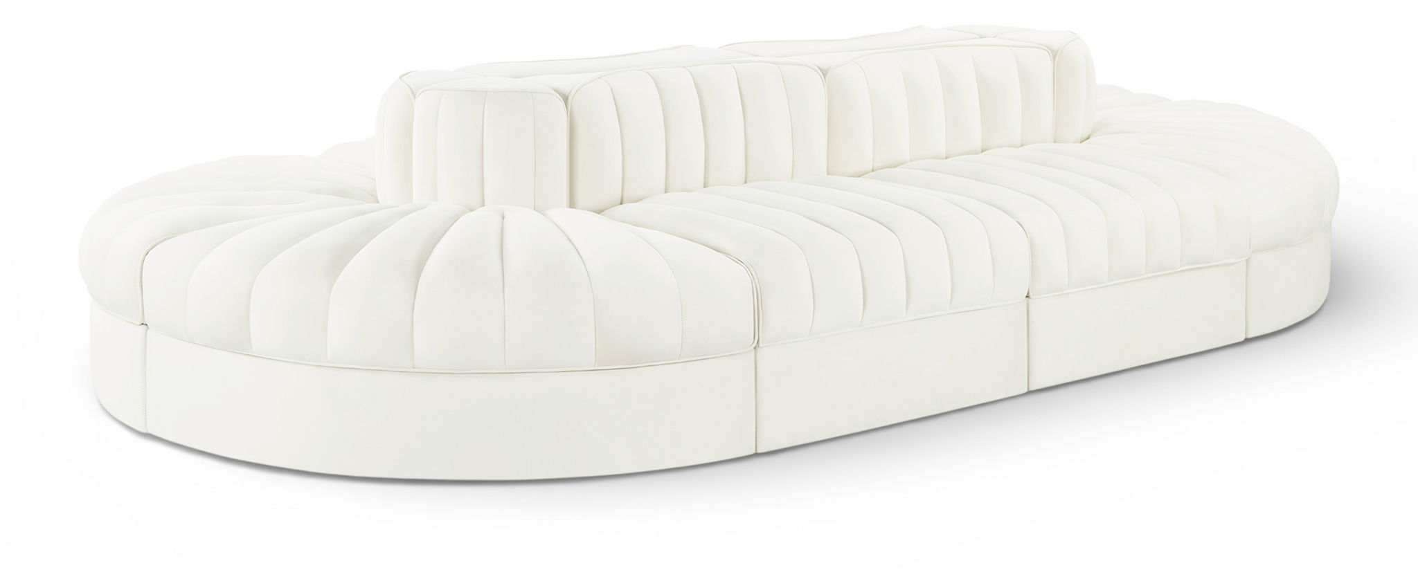 Rummi - Oval Velvet Performance Fabric Upholstered 8 Piece Modular Sectional - Urban Living Furniture (Los Angeles, CA)