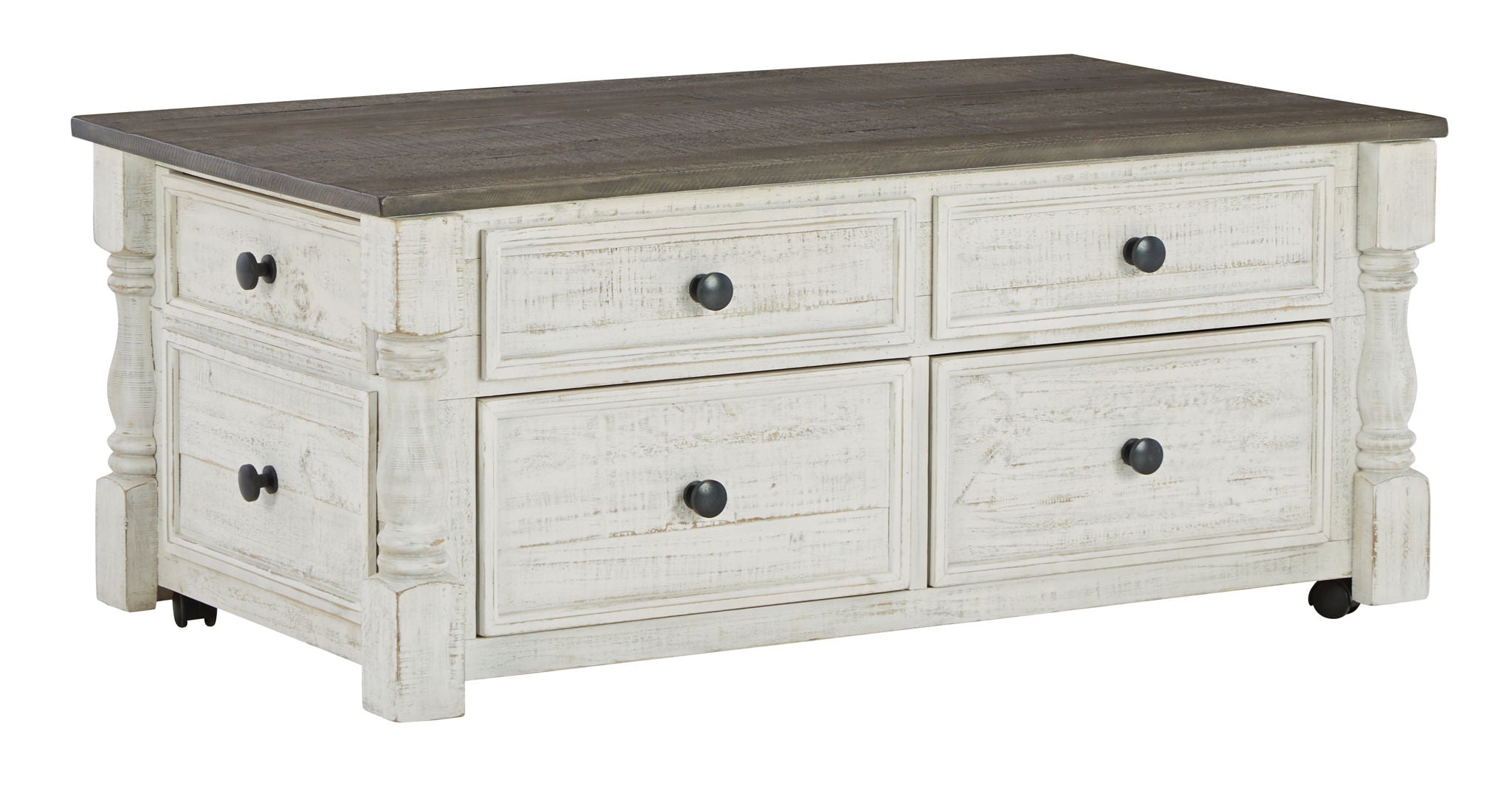 Havalance - White / Gray - Lift Top Cocktail Table with Storage Drawers - Urban Living Furniture (Los Angeles, CA)