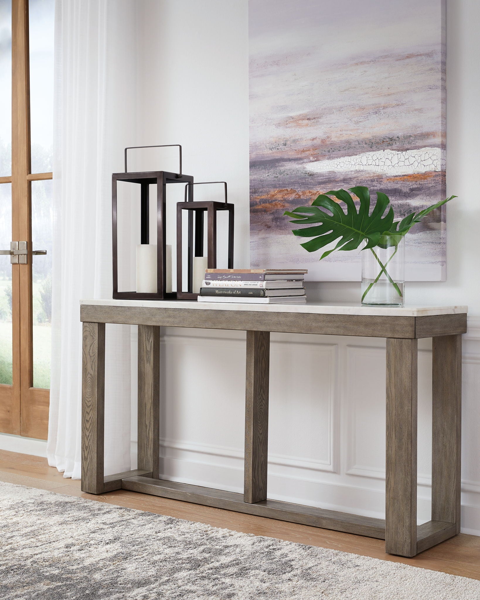 Loyaska - Brown / Ivory - Sofa Table - Urban Living Furniture (Los Angeles, CA)
