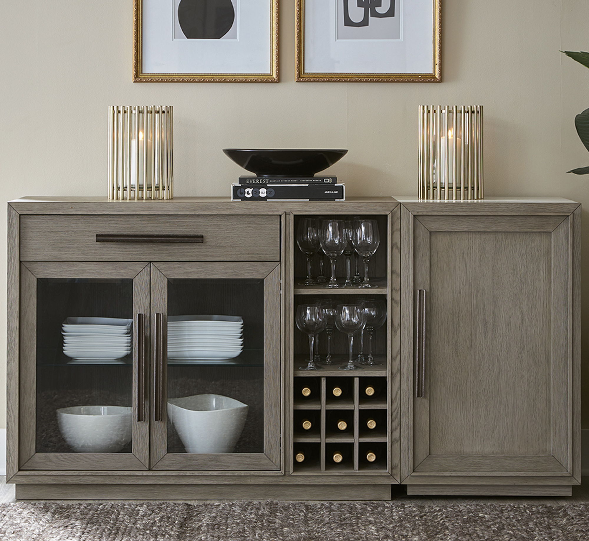 Pure Modern Dining - Multi-Functional Server With Bar Cabinet - Moonstone - Urban Living Furniture (Los Angeles, CA)