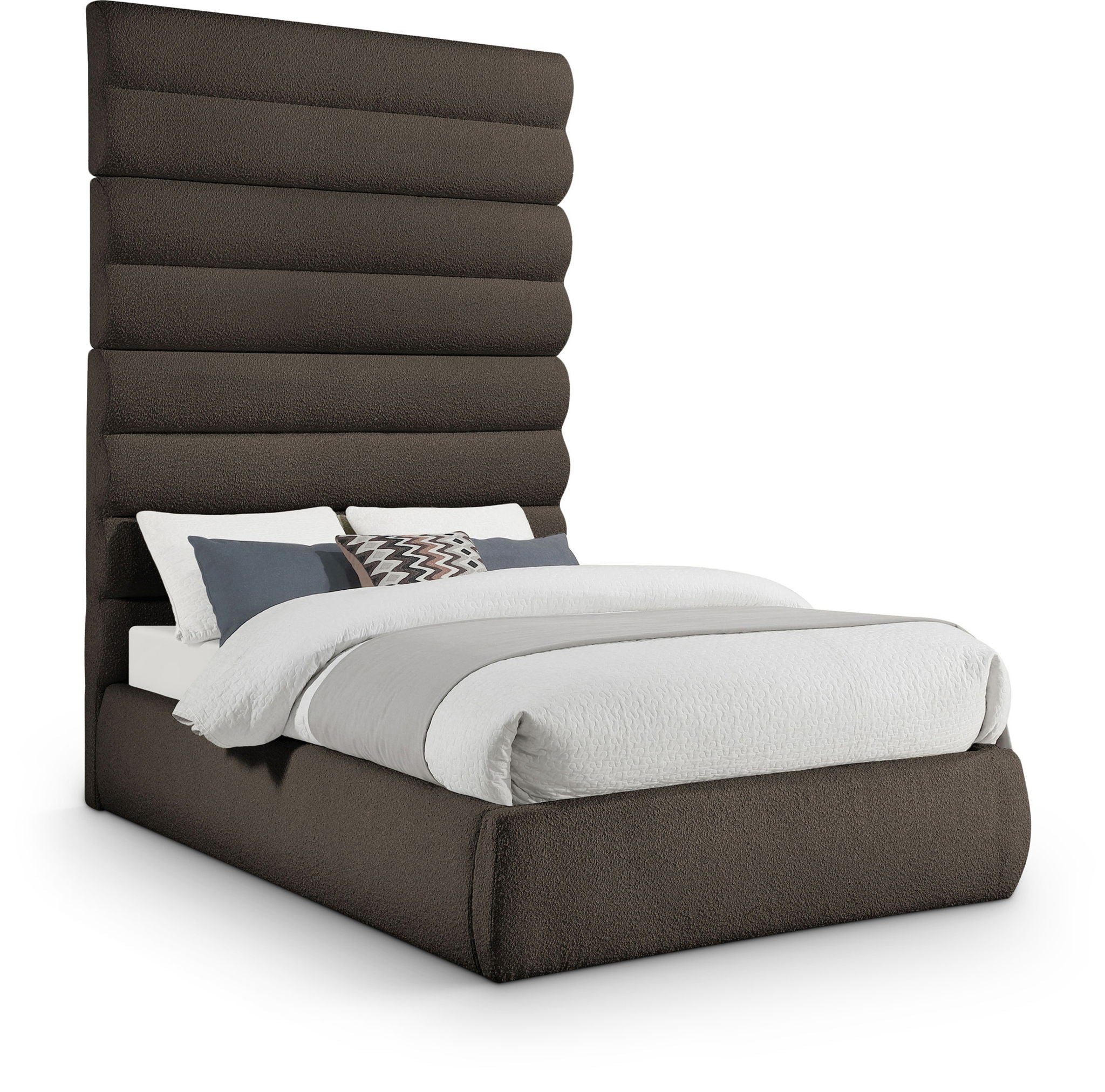 Adam - Boucle Fabric Bed With 89" Headboard - Urban Living Furniture (Los Angeles, CA)